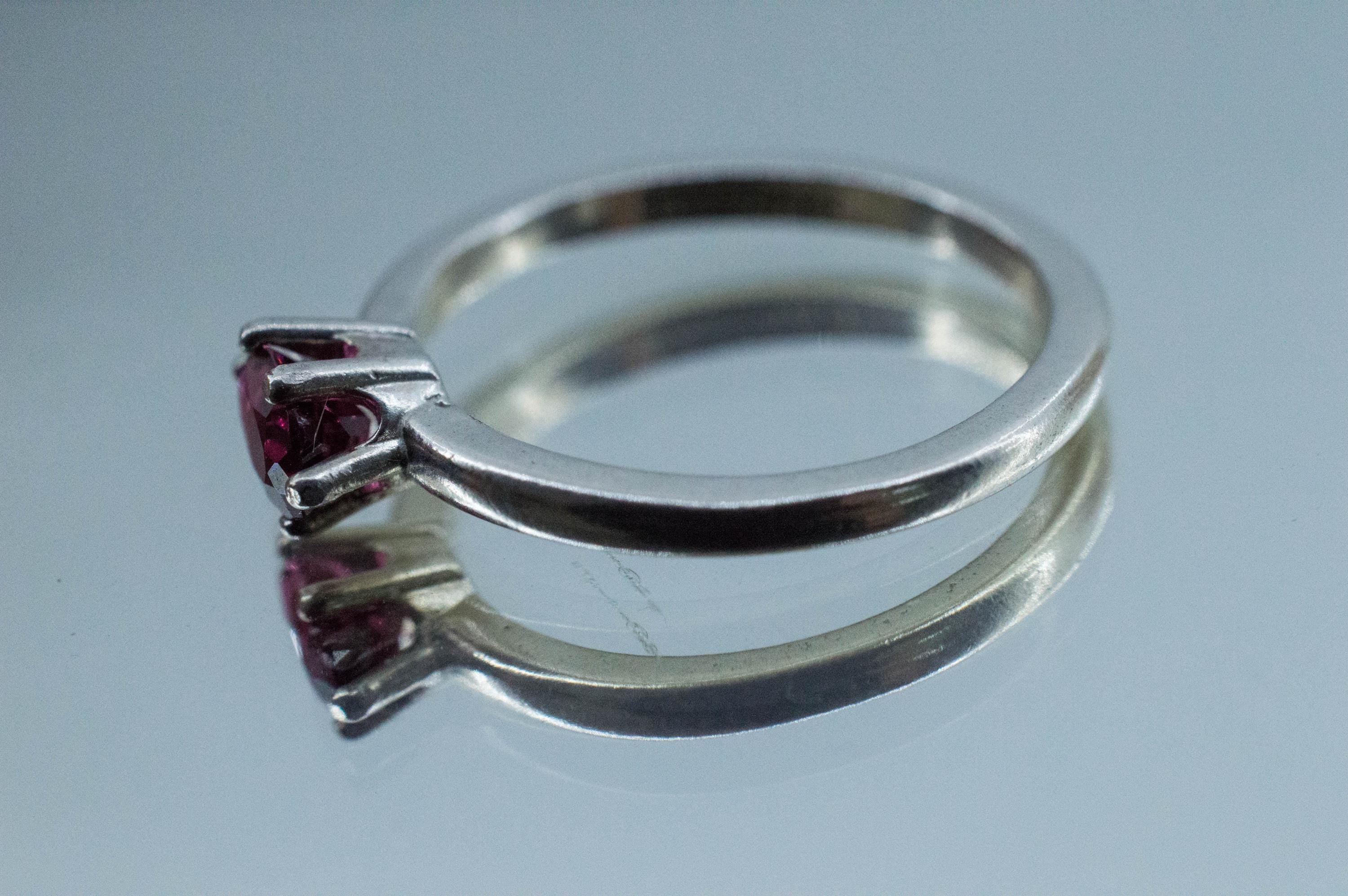 Rubellite Tourmaline Ring; Natural Untreated Brazilian Tourmaline; 0.485cts - Mark Oliver Gems