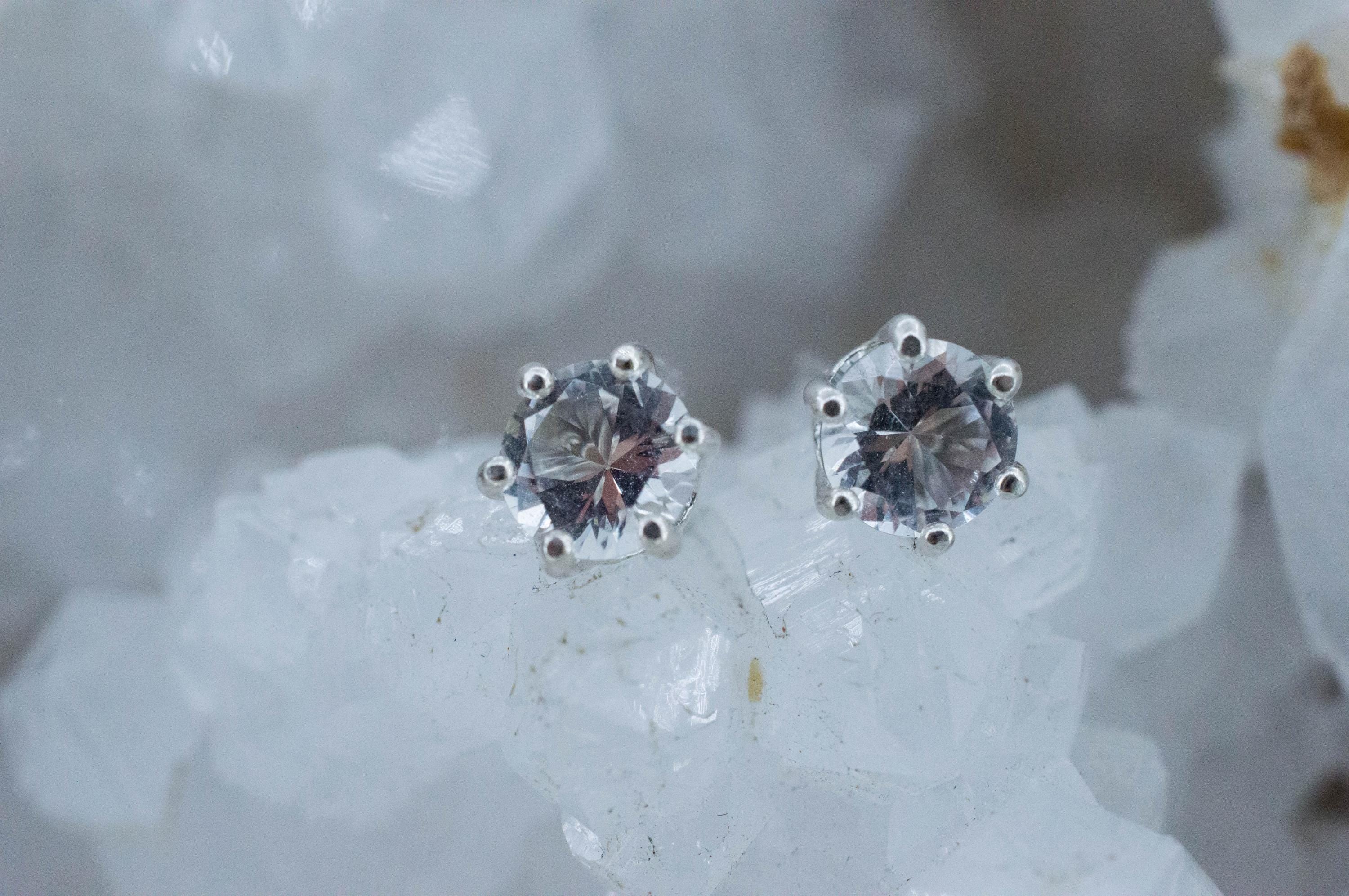 Topaz Earrings; Natural Untreated Brazil Topaz; 1.680cts