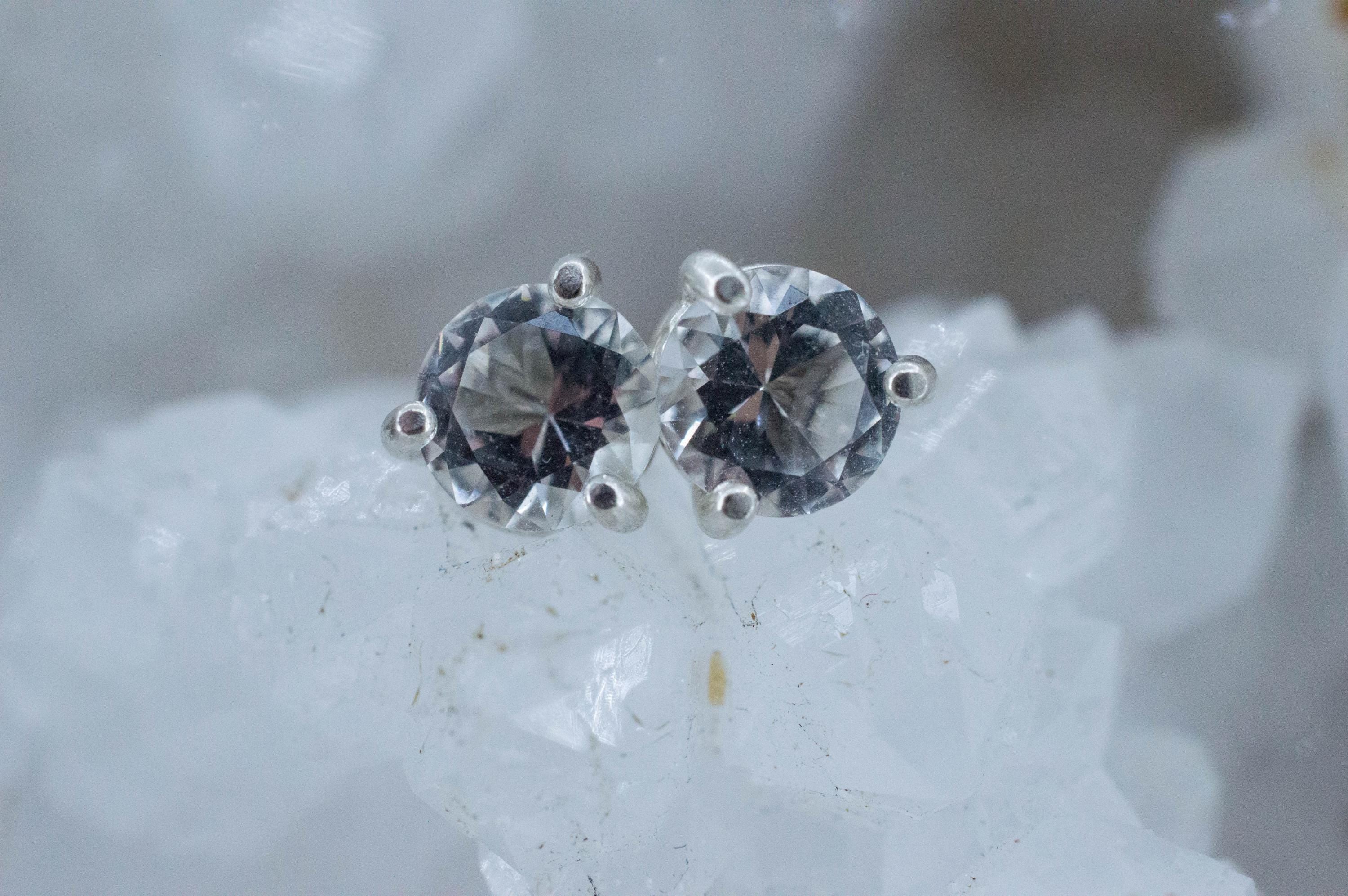 Topaz Earrings; Natural Untreated Brazil Topaz; 1.705cts