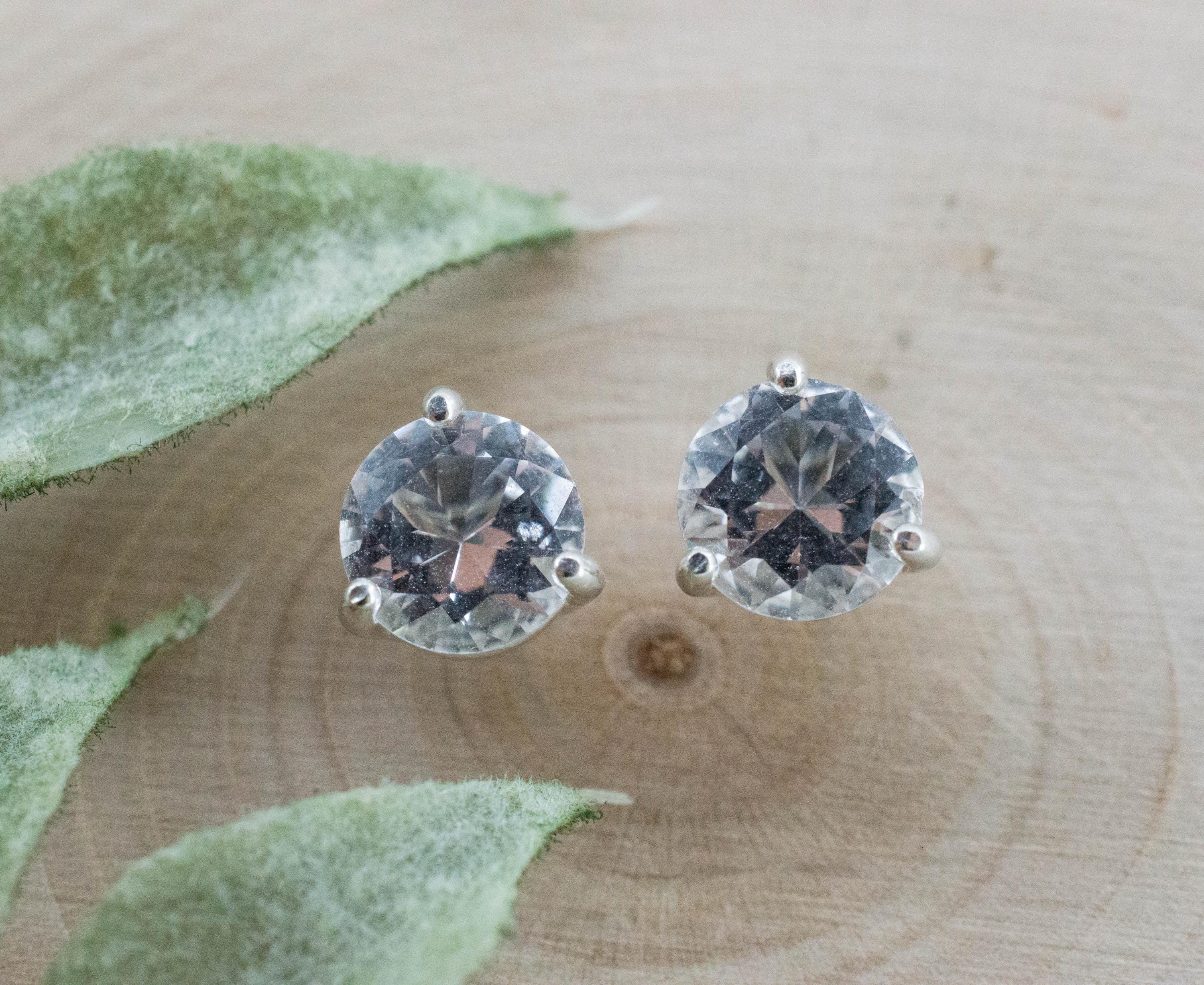 Topaz Earrings; Natural Untreated Brazil Topaz; 2.730cts