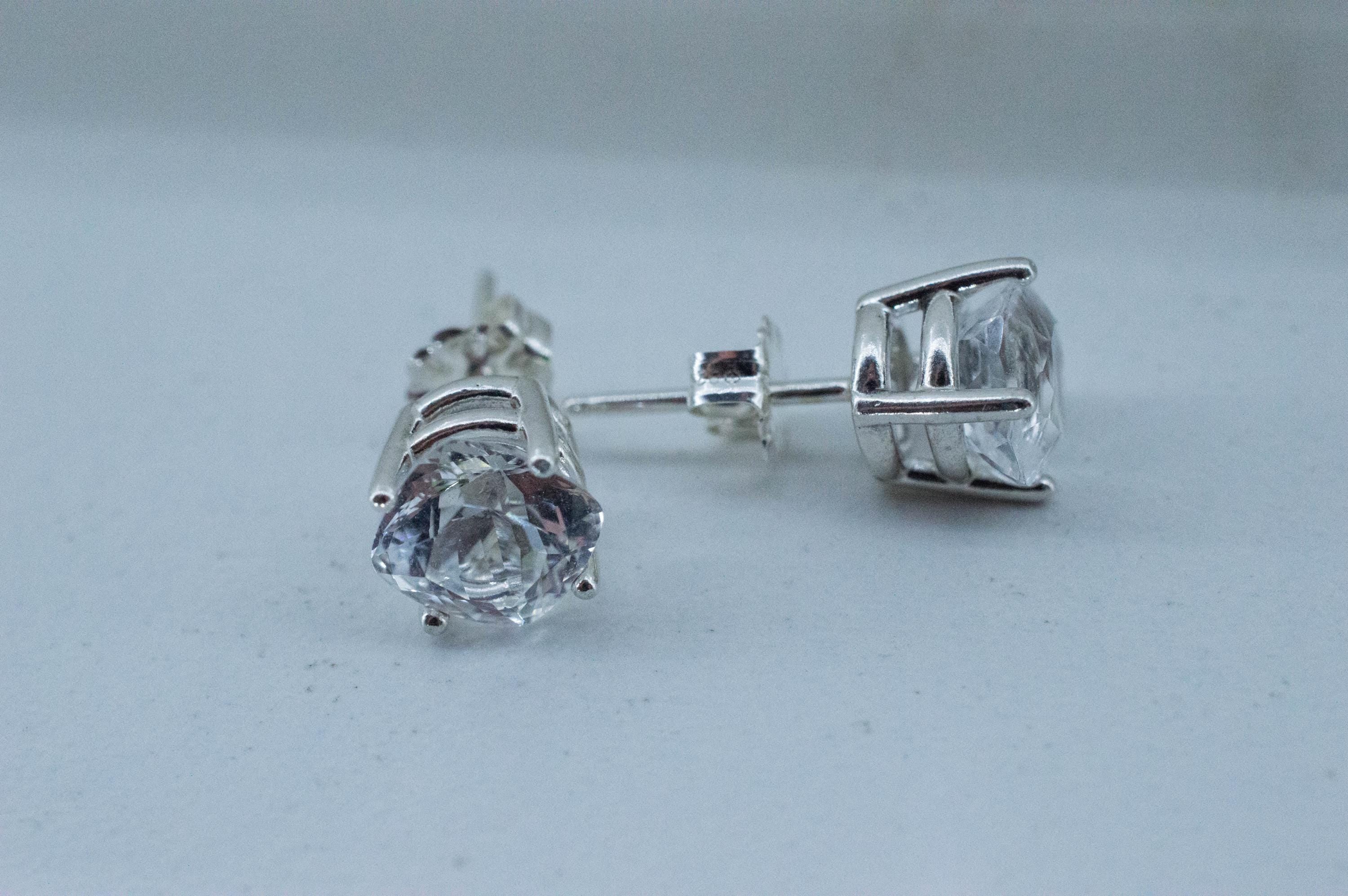 Topaz Earrings; Natural Untreated Brazil Topaz; 3.880cts