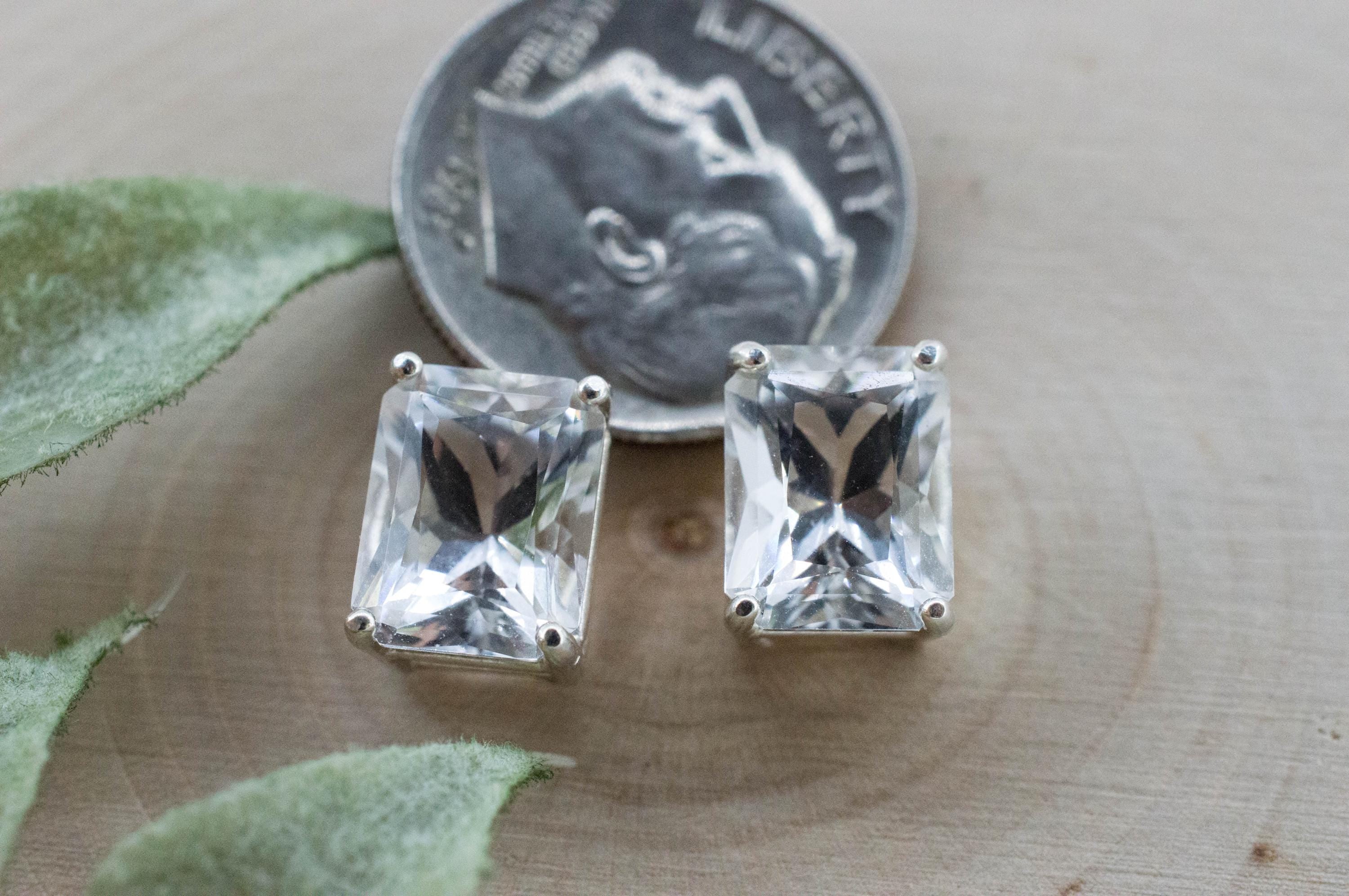 Topaz Earrings; Natural Untreated Brazil Topaz; 5.900cts