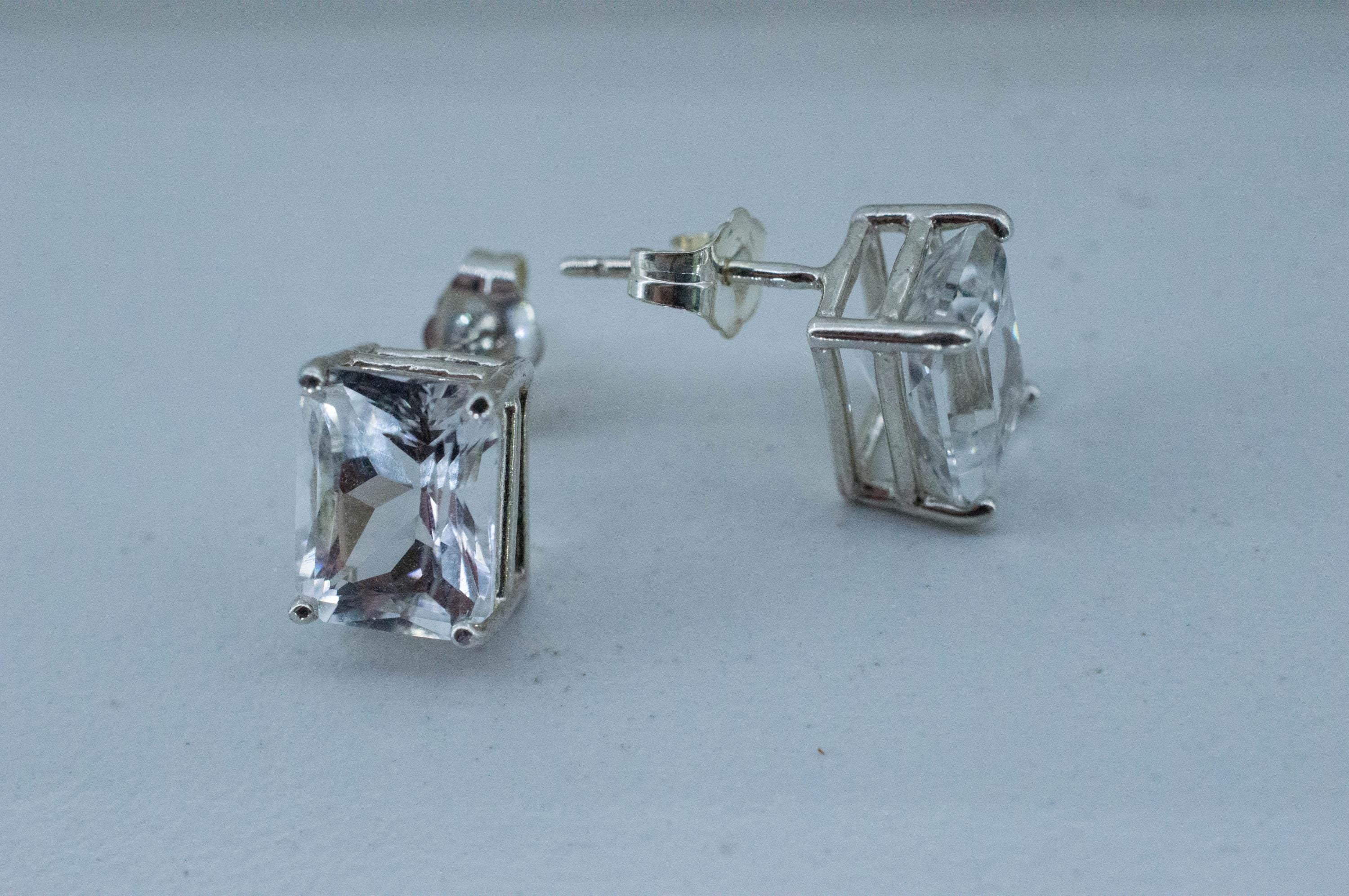 Topaz Earrings; Natural Untreated Brazil Topaz; 5.900cts