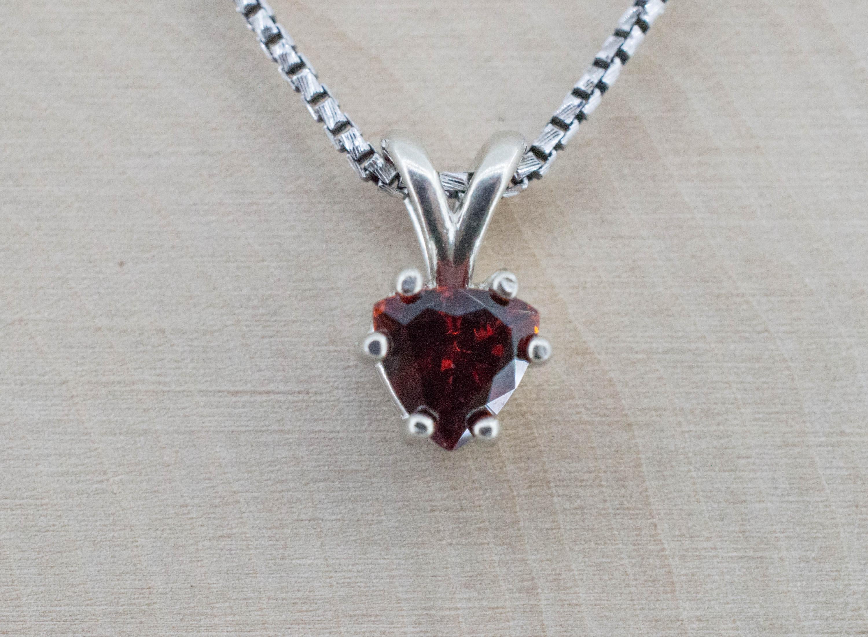 Spessartite Garnet Pendant; Natural Untreated Mozambique Garnet; 1.340cts