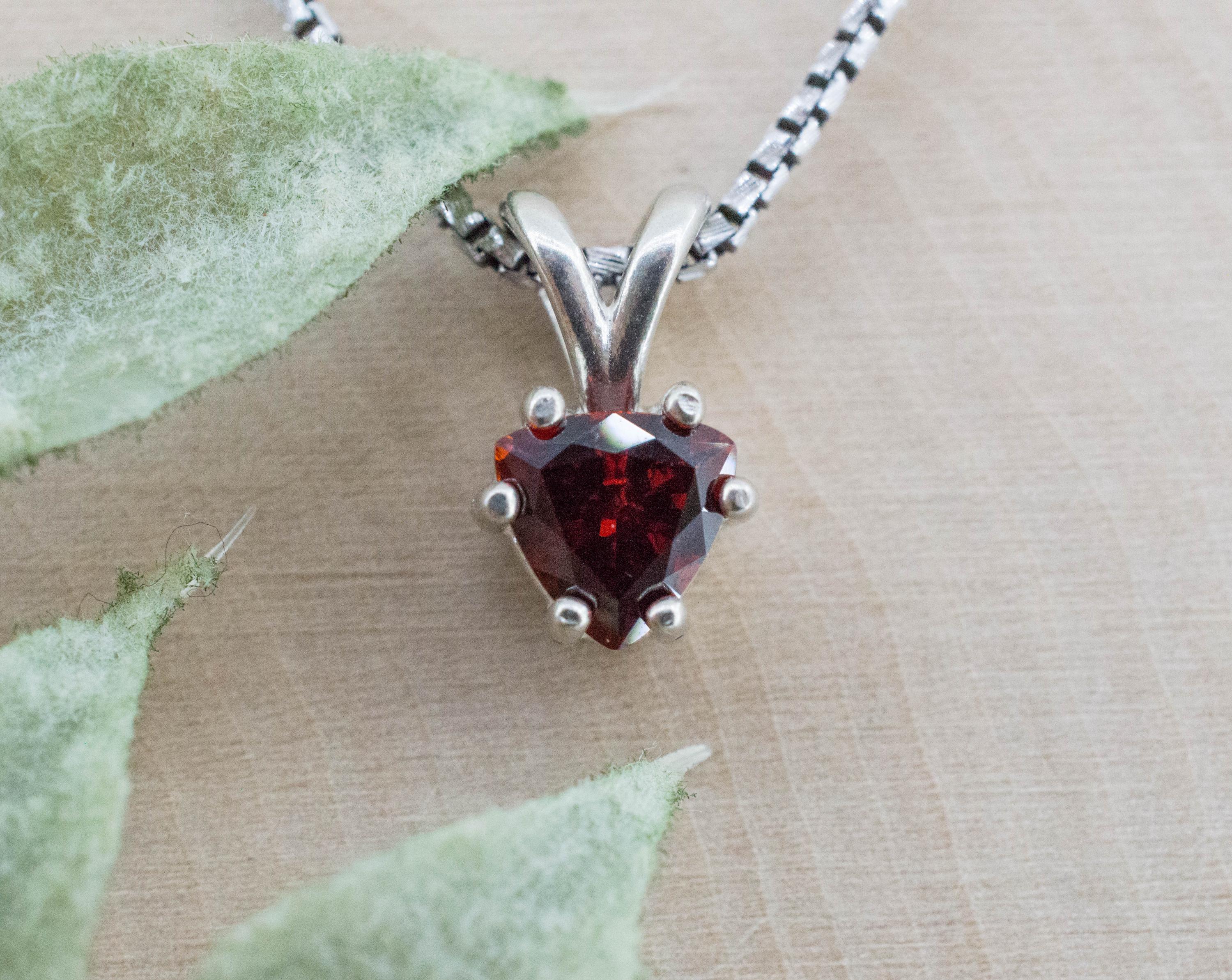 Spessartite Garnet Pendant; Natural Untreated Mozambique Garnet; 1.340cts