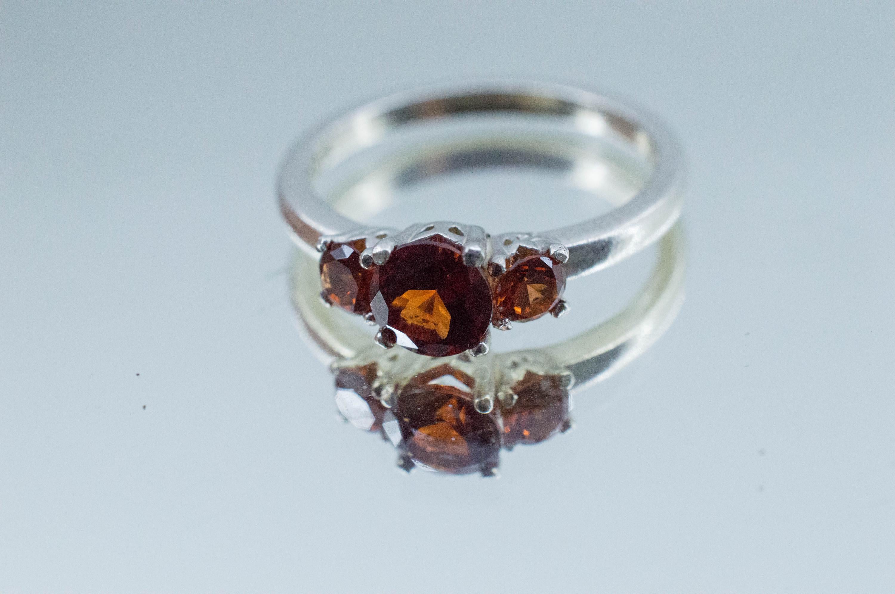 Spessartite Garnet Ring; Natural Untreated Tanzania Lindi Garnet; 1.340cts