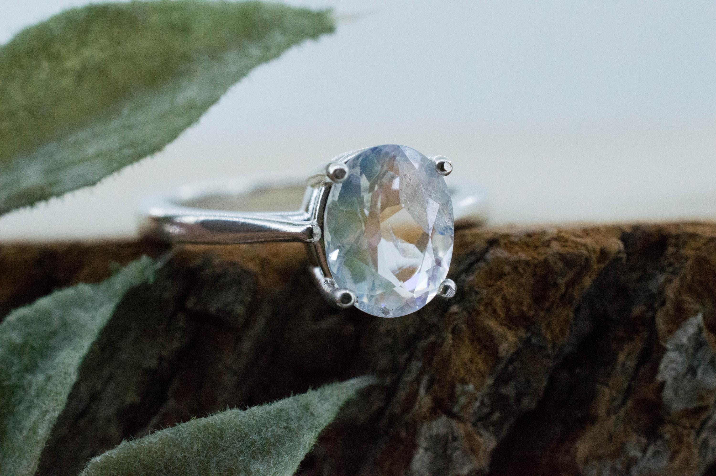 Rainbow Moonstone Ring, Natural Untreated Madagascar Moonstone; 1.720cts