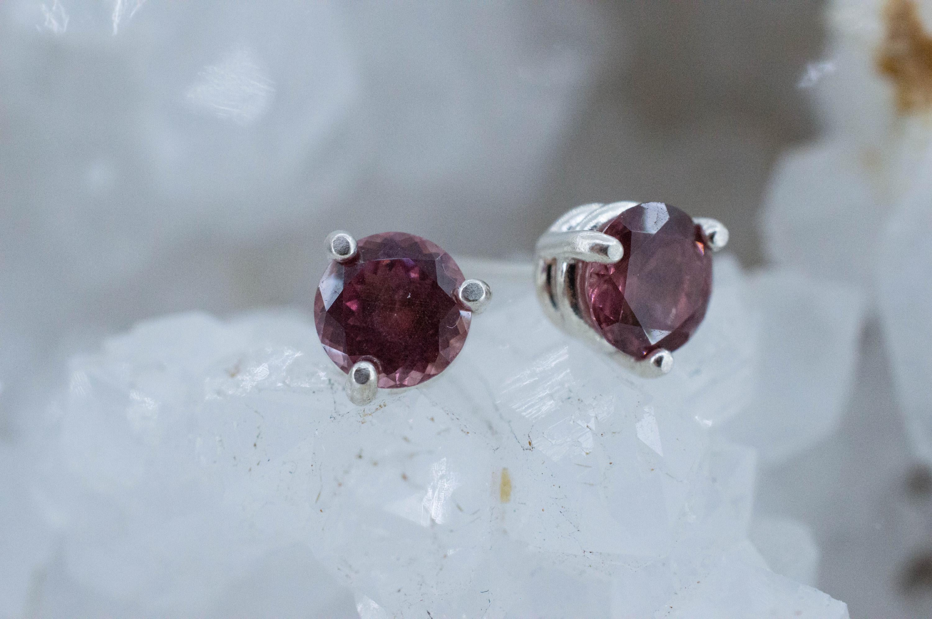 Imperial Garnet Earrings; Natural Untreated Tanzania Lindi Garnet; 1.955cts - Mark Oliver Gems