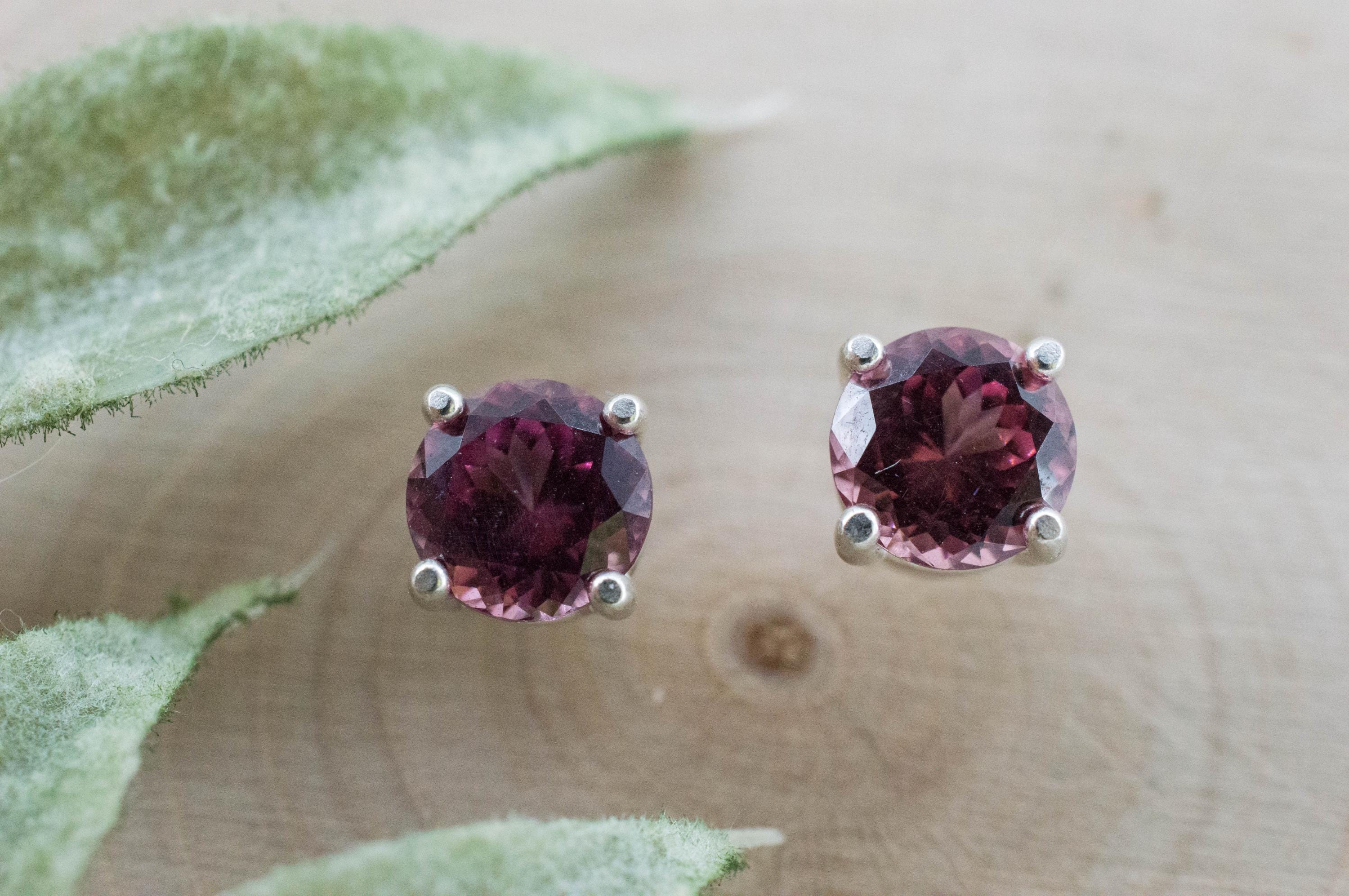 Imperial Garnet Earrings; Natural Untreated Tanzania Lindi Garnet; 2.060cts - Mark Oliver Gems