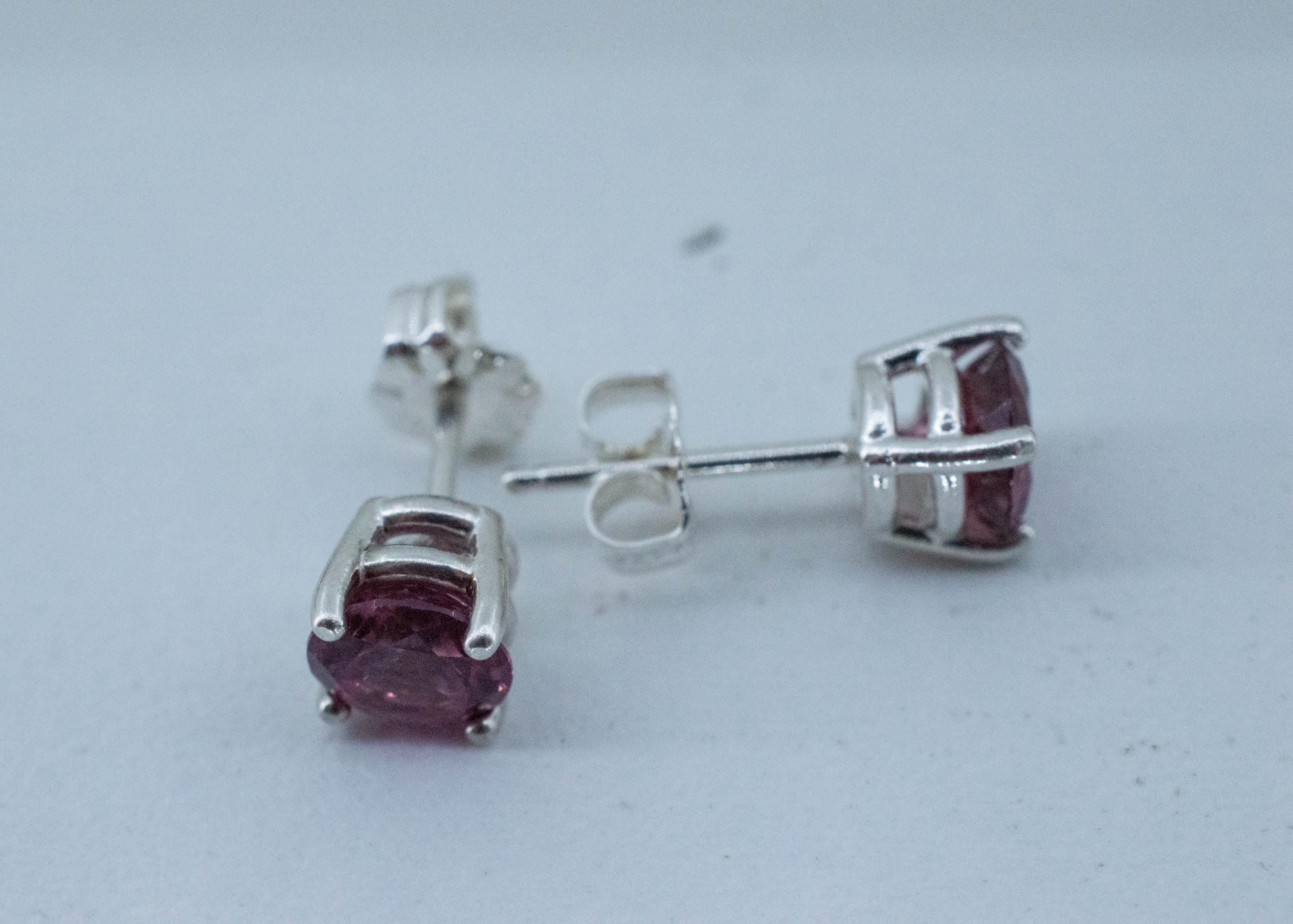 Imperial Garnet Earrings; Natural Untreated Tanzania Lindi Garnet; 2.060cts - Mark Oliver Gems
