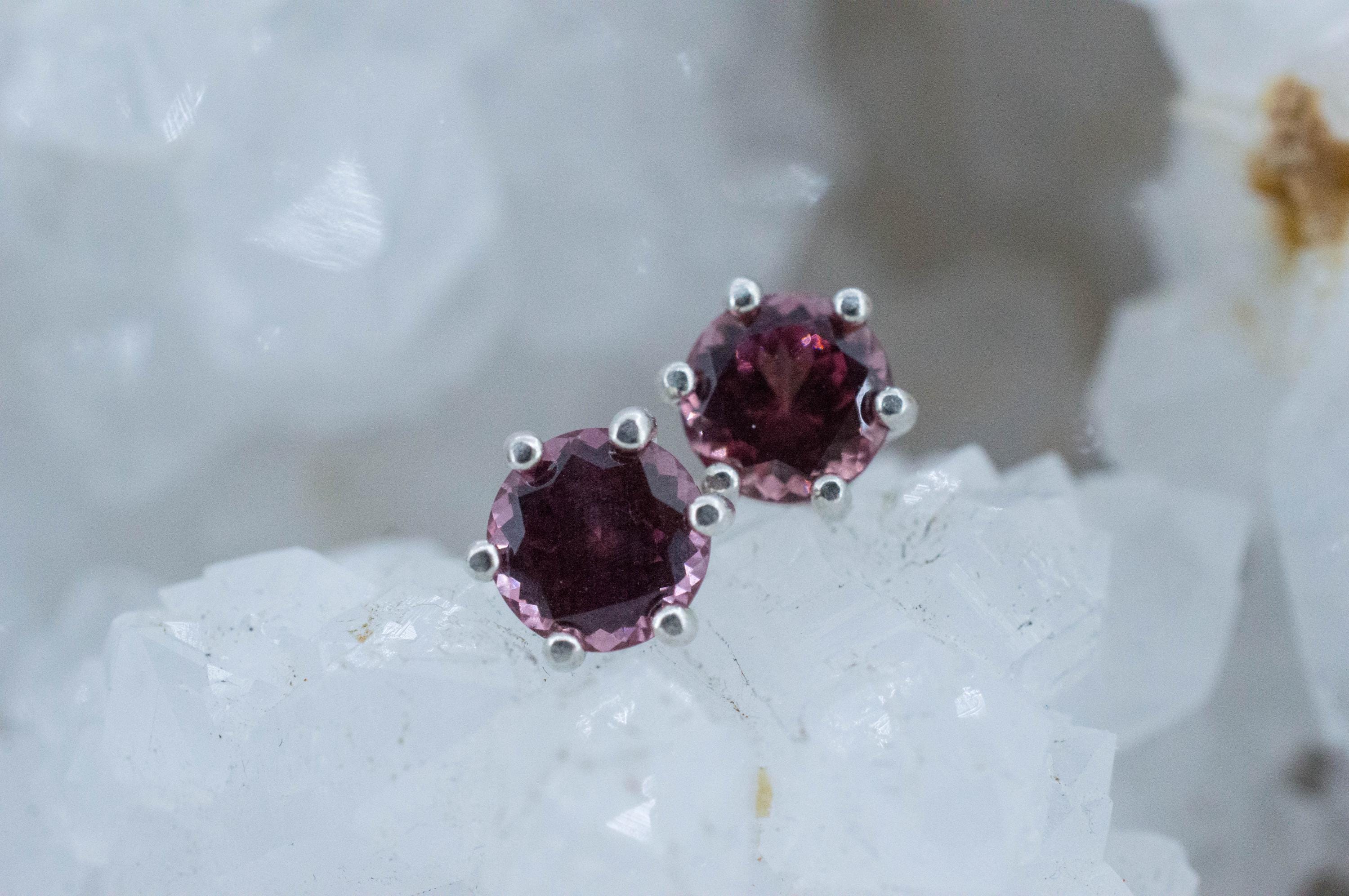 Imperial Garnet Earrings; Natural Untreated Tanzania Lindi Garnet; 2.085cts - Mark Oliver Gems