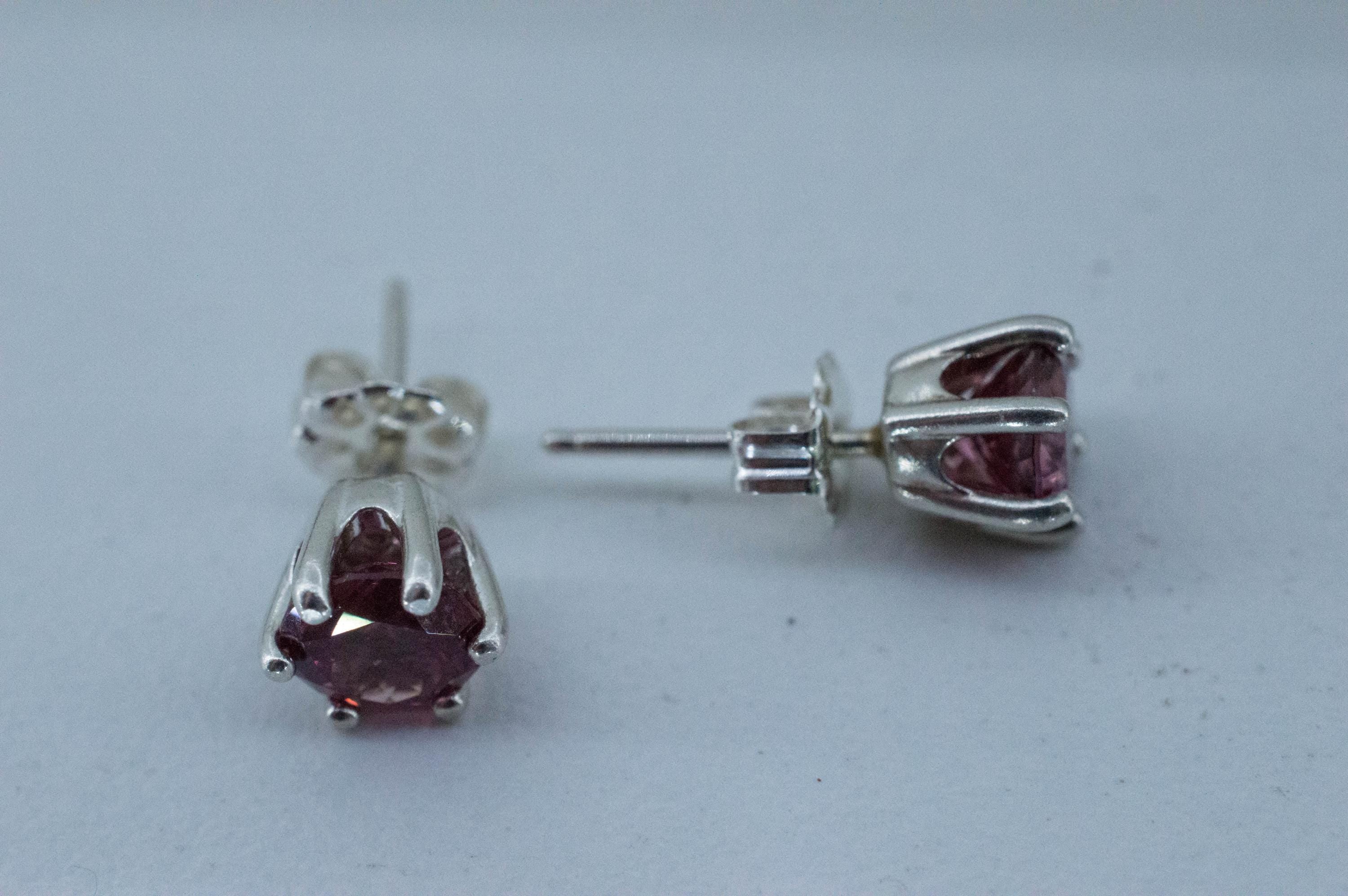 Imperial Garnet Earrings; Natural Untreated Tanzania Lindi Garnet; 2.085cts - Mark Oliver Gems