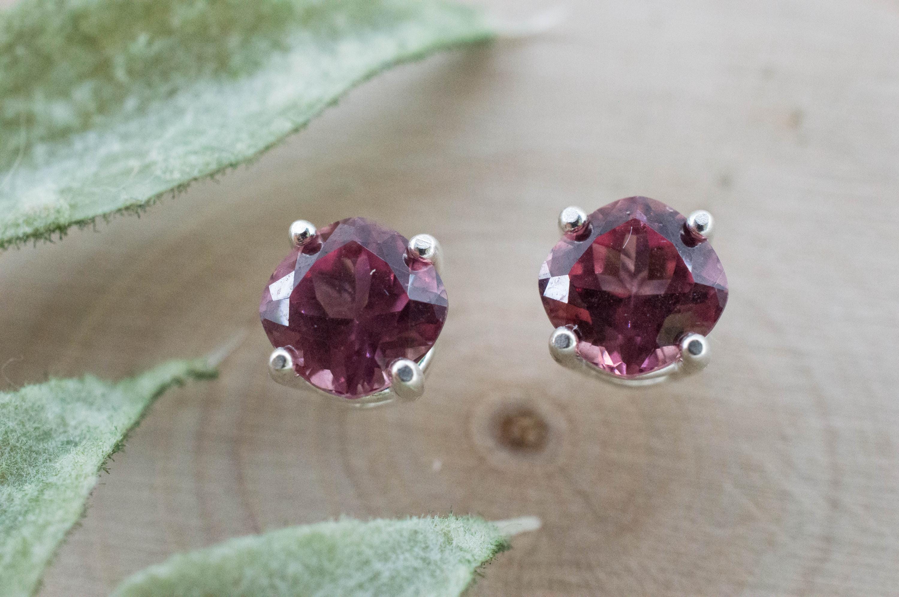 Imperial Garnet Earrings; Natural Untreated Tanzania Lindi Garnet; 2.315cts - Mark Oliver Gems