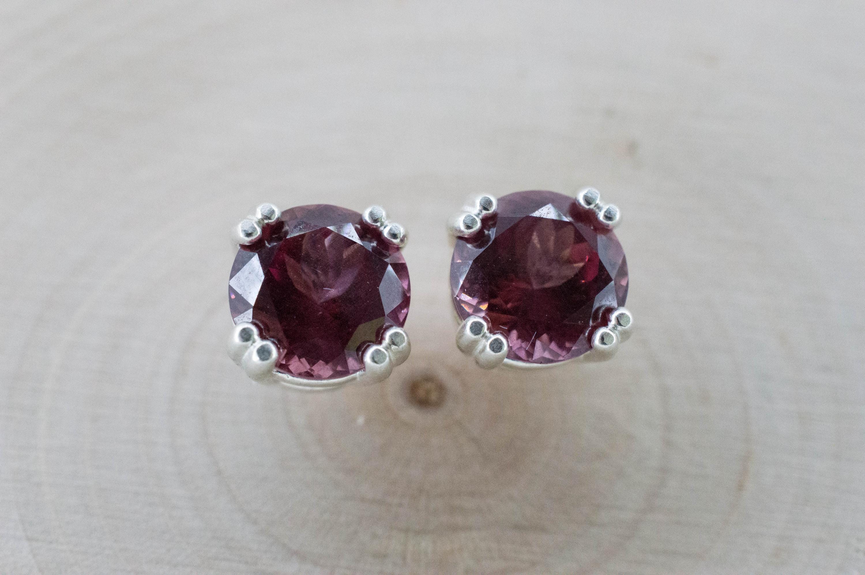 Imperial Garnet Earrings; Natural Untreated Tanzania Lindi Garnet; 5.035cts - Mark Oliver Gems