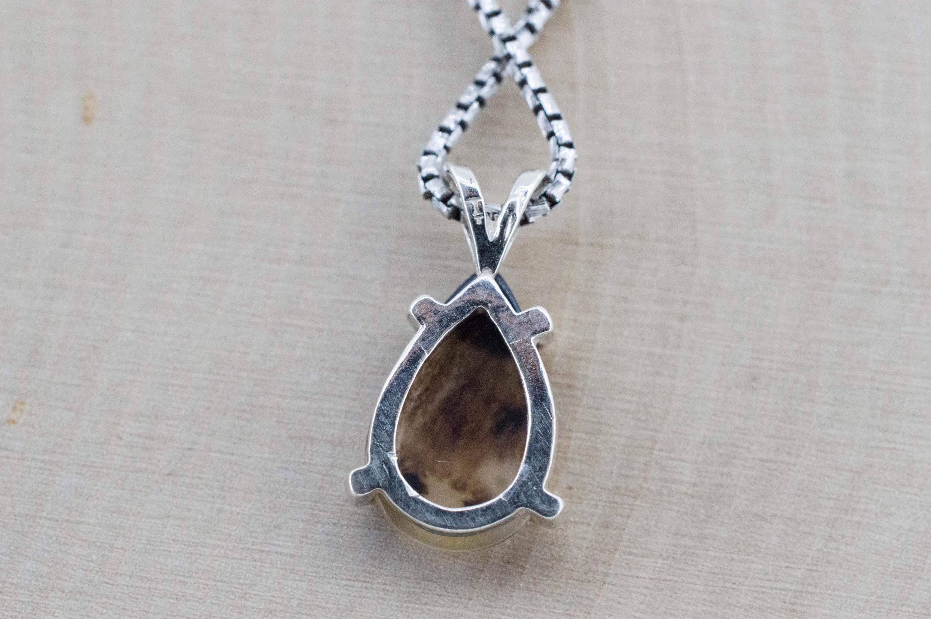 Dendritic Agate Pendant; Natural Untreated India Sanjar Agate; 2.090cts - Mark Oliver Gems