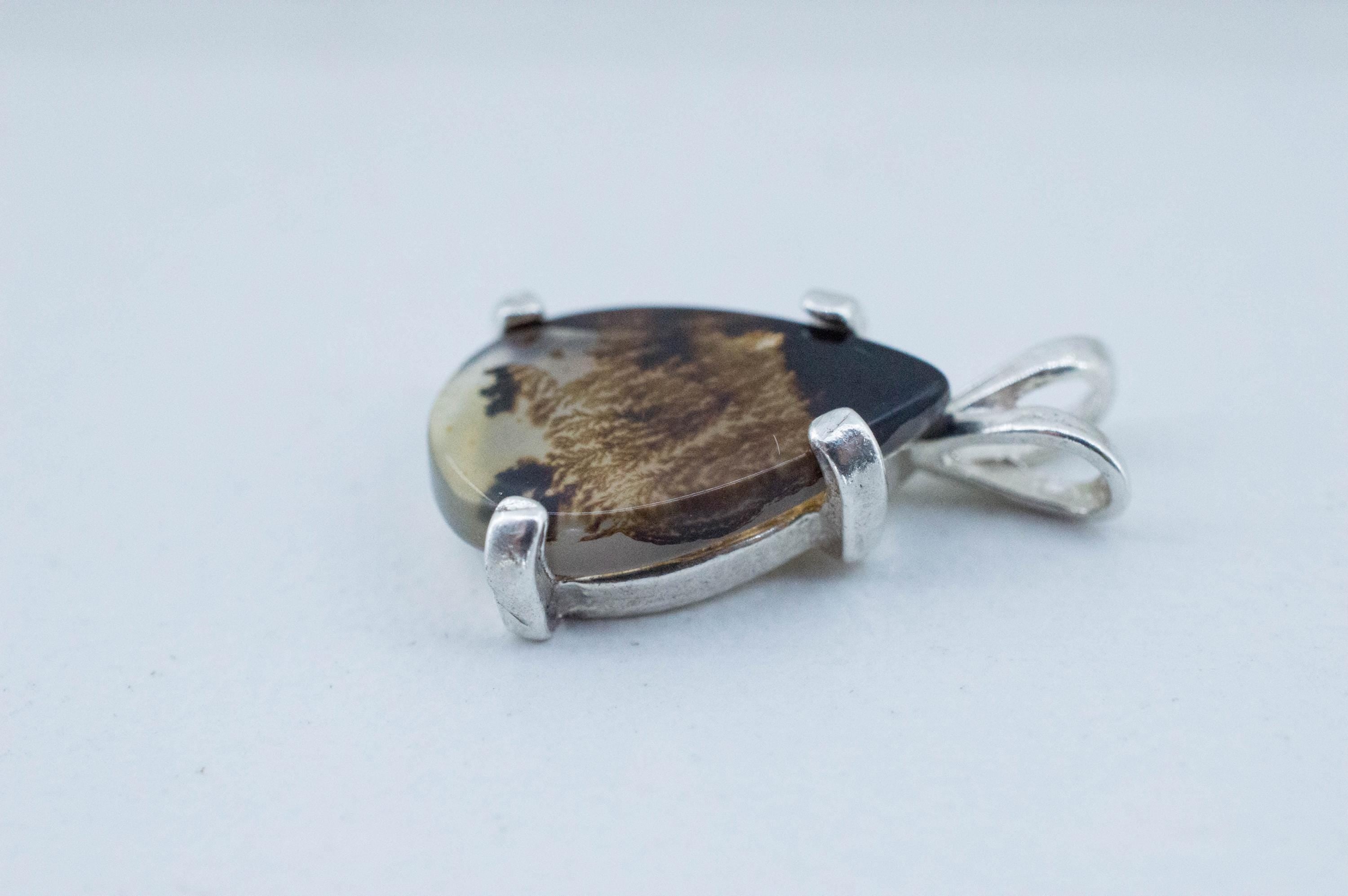 Dendritic Agate Pendant; Natural Untreated India Sanjar Agate; 2.090cts - Mark Oliver Gems