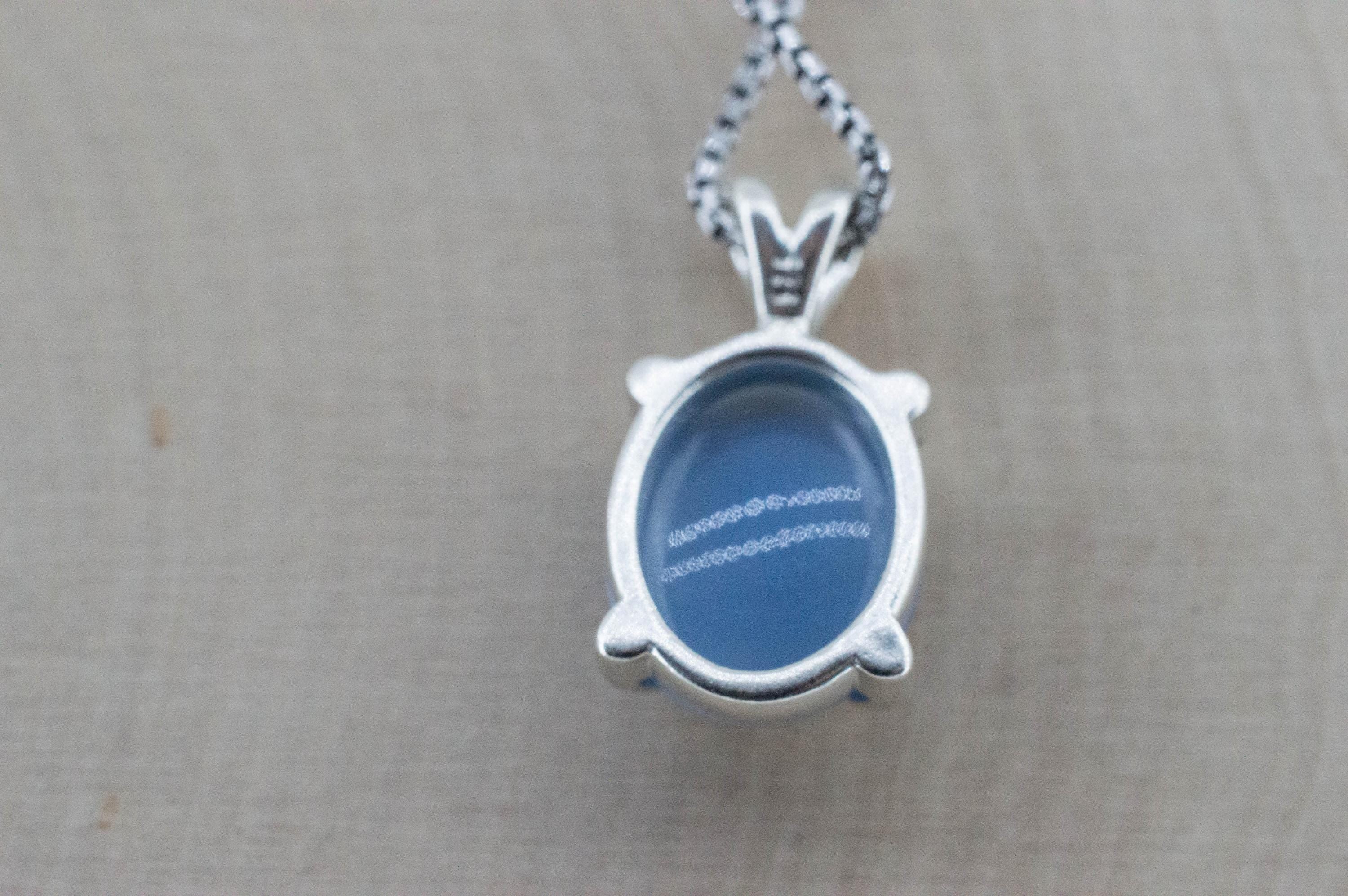 Blue Opal Pendant; Natural Untreated Oregon Owyhee Opal; 5.320cts