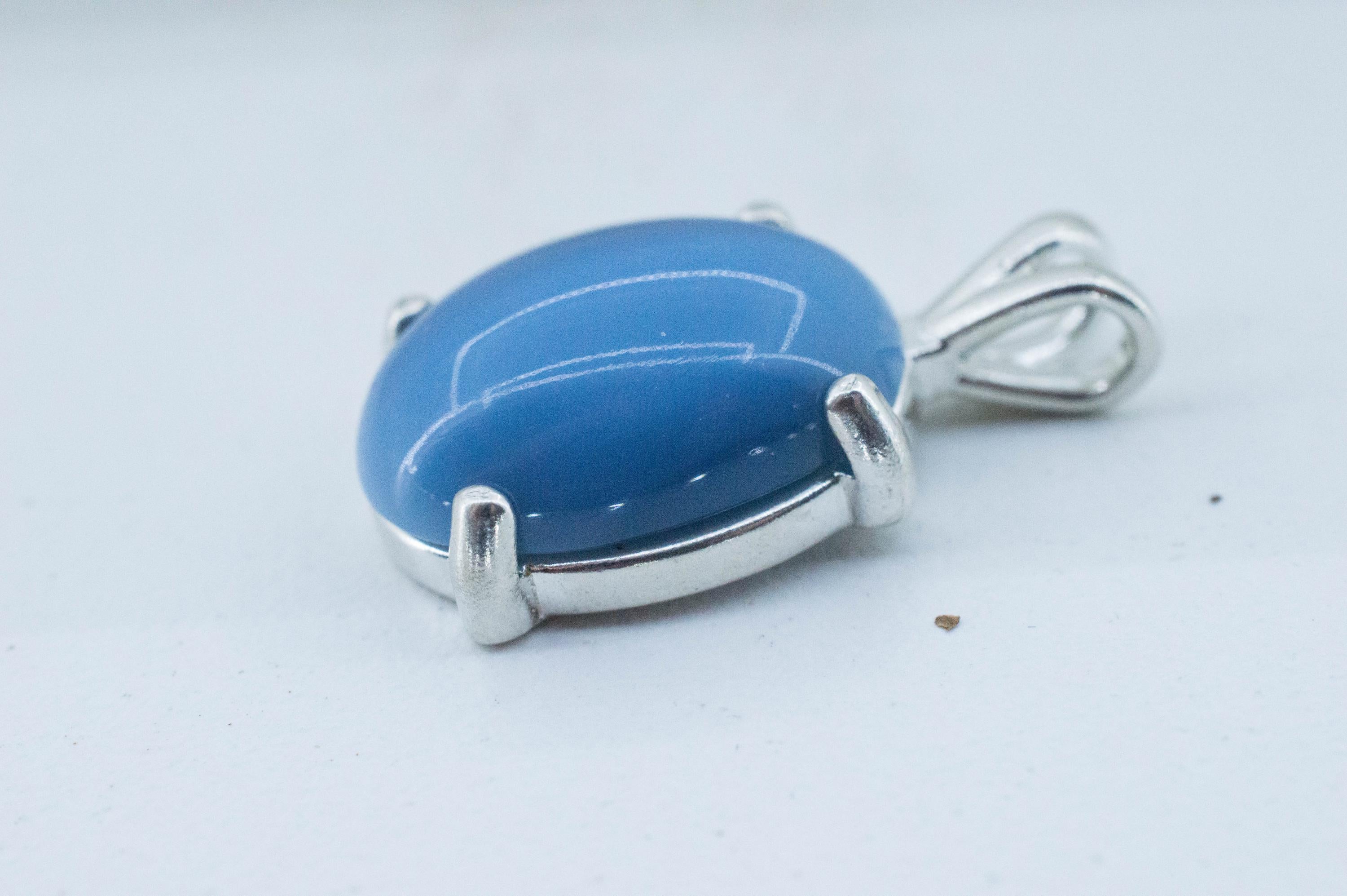 Blue Opal Pendant; Natural Untreated Oregon Owyhee Opal; 10.155cts