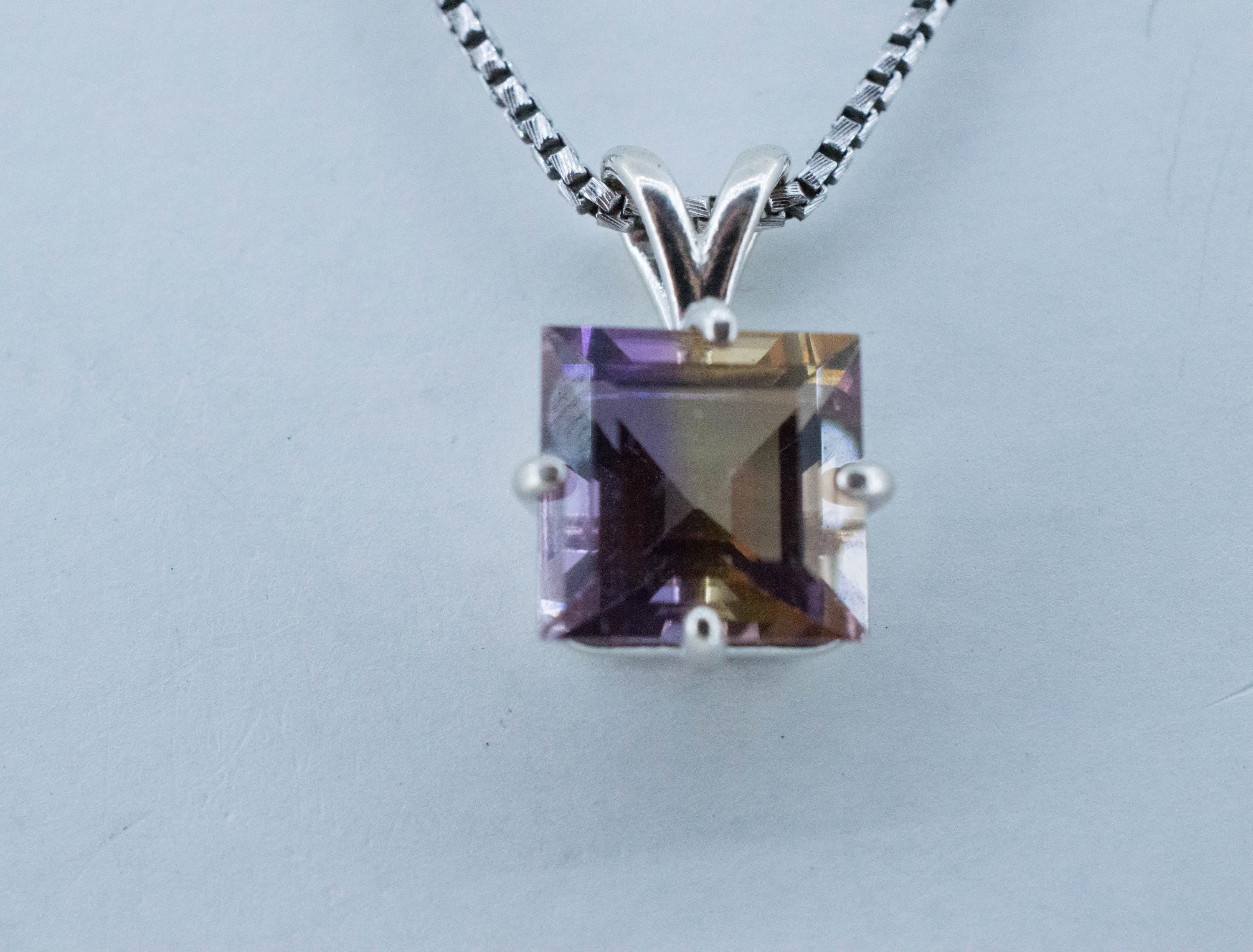 Ametrine Pendant; Natural Untreated Bolivia Ametrine; 3.770cts