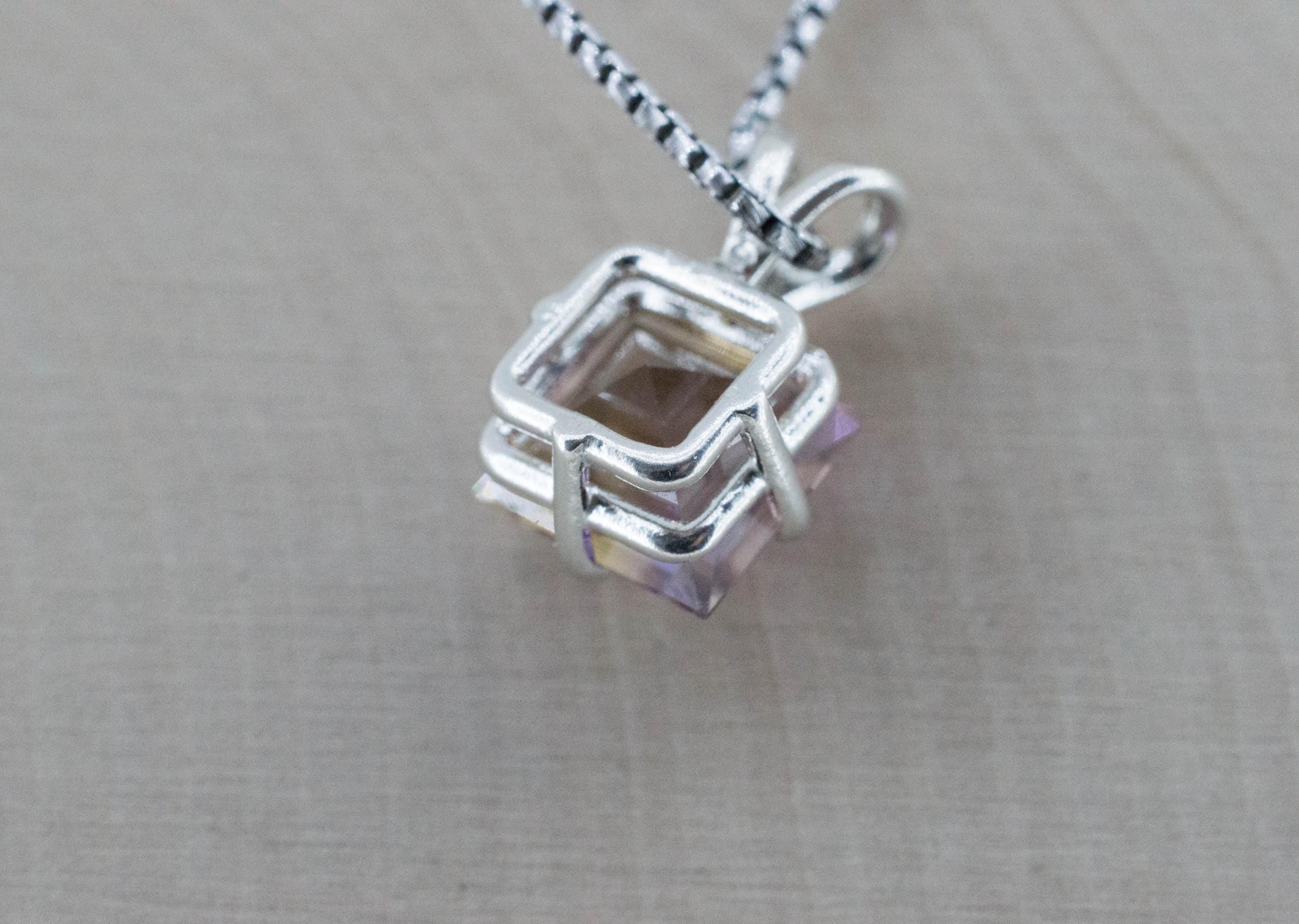 Ametrine Pendant; Natural Untreated Bolivia Ametrine; 3.770cts