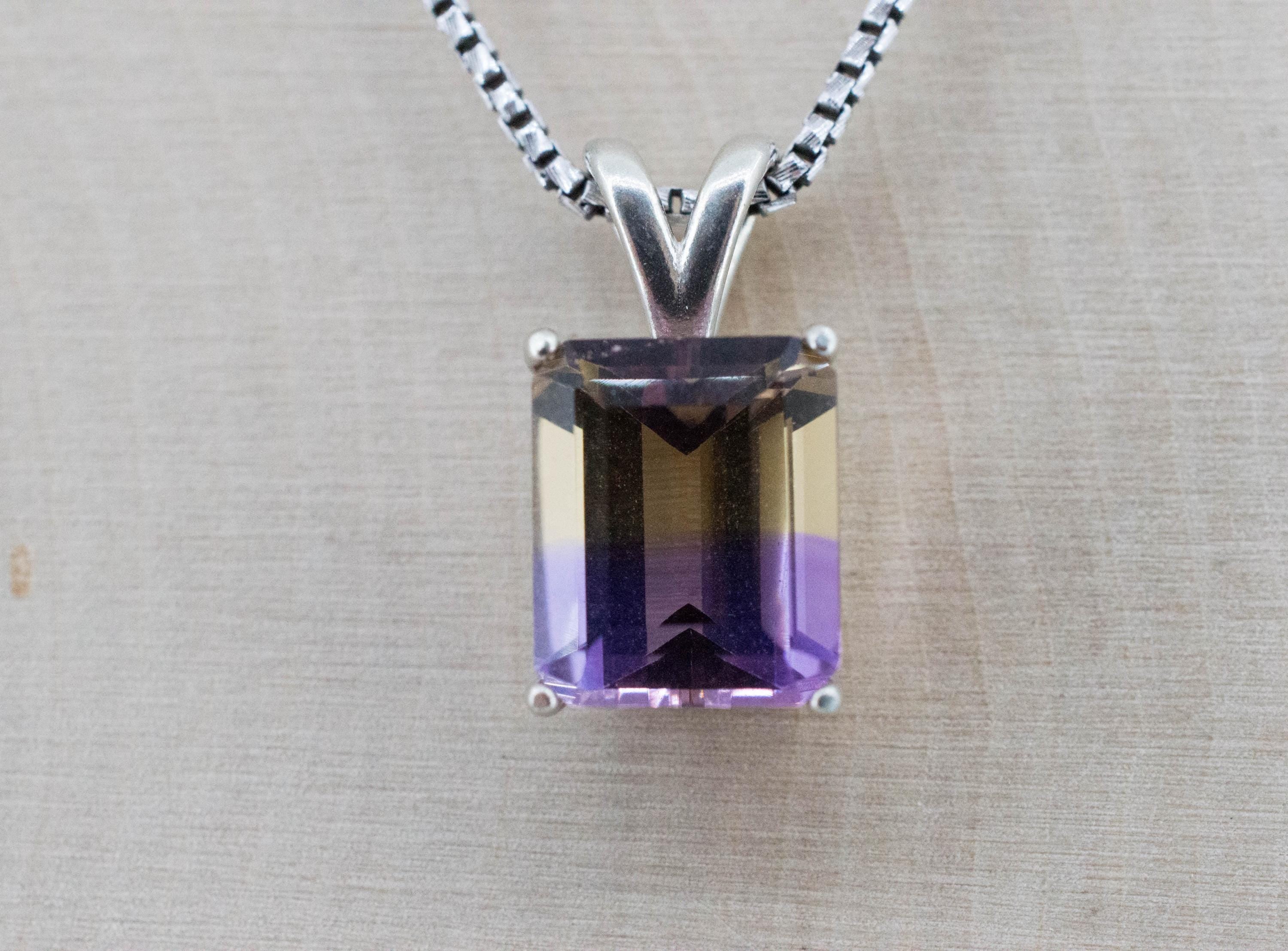 Ametrine Pendant; Natural Untreated Bolivia Ametrine; 4.600cts