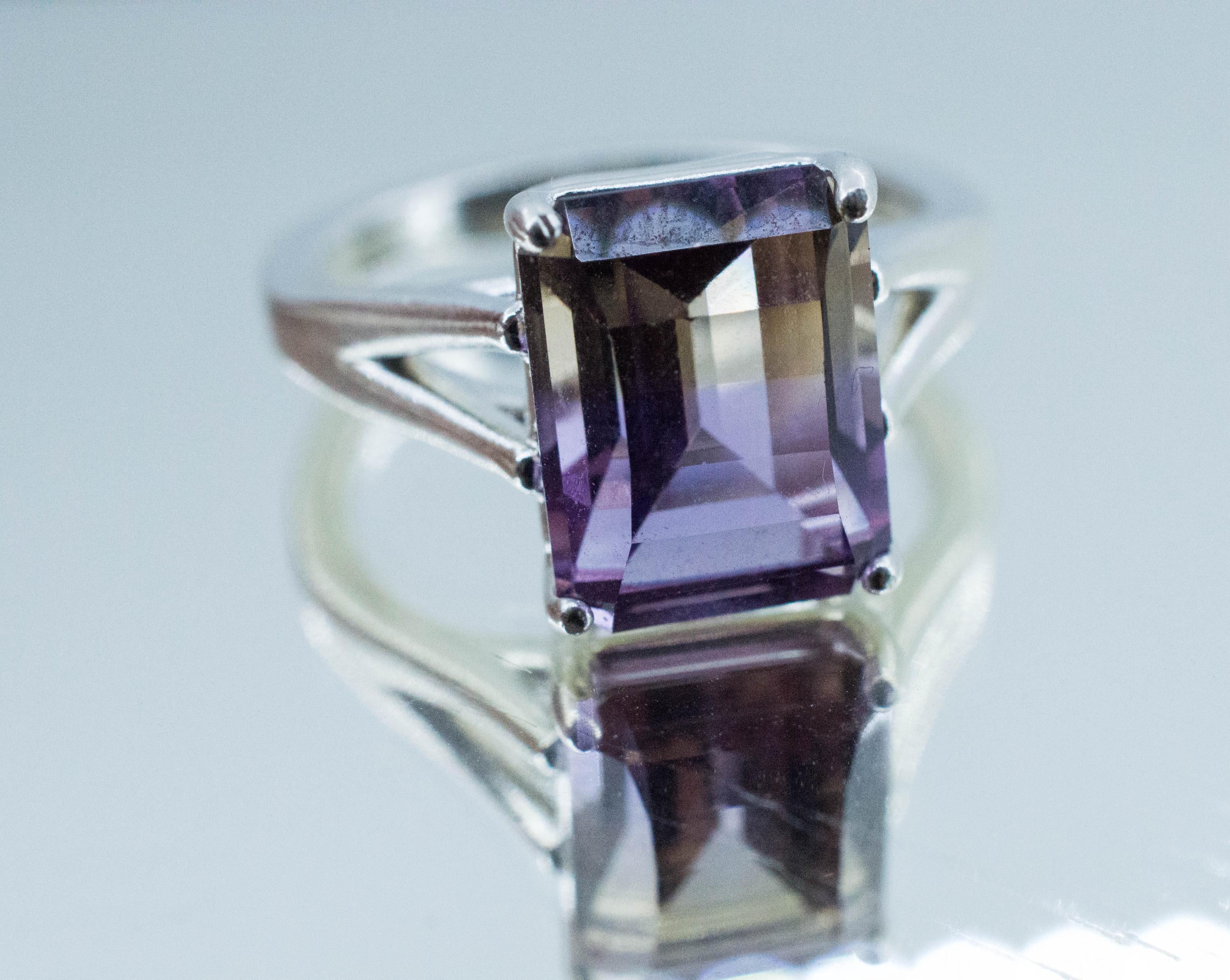 Ametrine Ring, Natural Untreated Bolivian Ametrine; 4.415cts