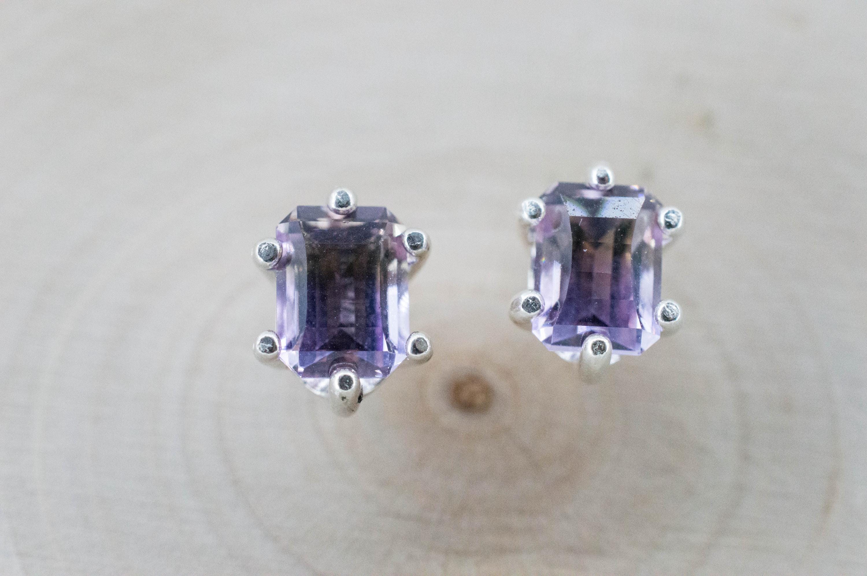 Ametrine Earrings; Natural Untreated Bolivia Ametrine; 1.875cts