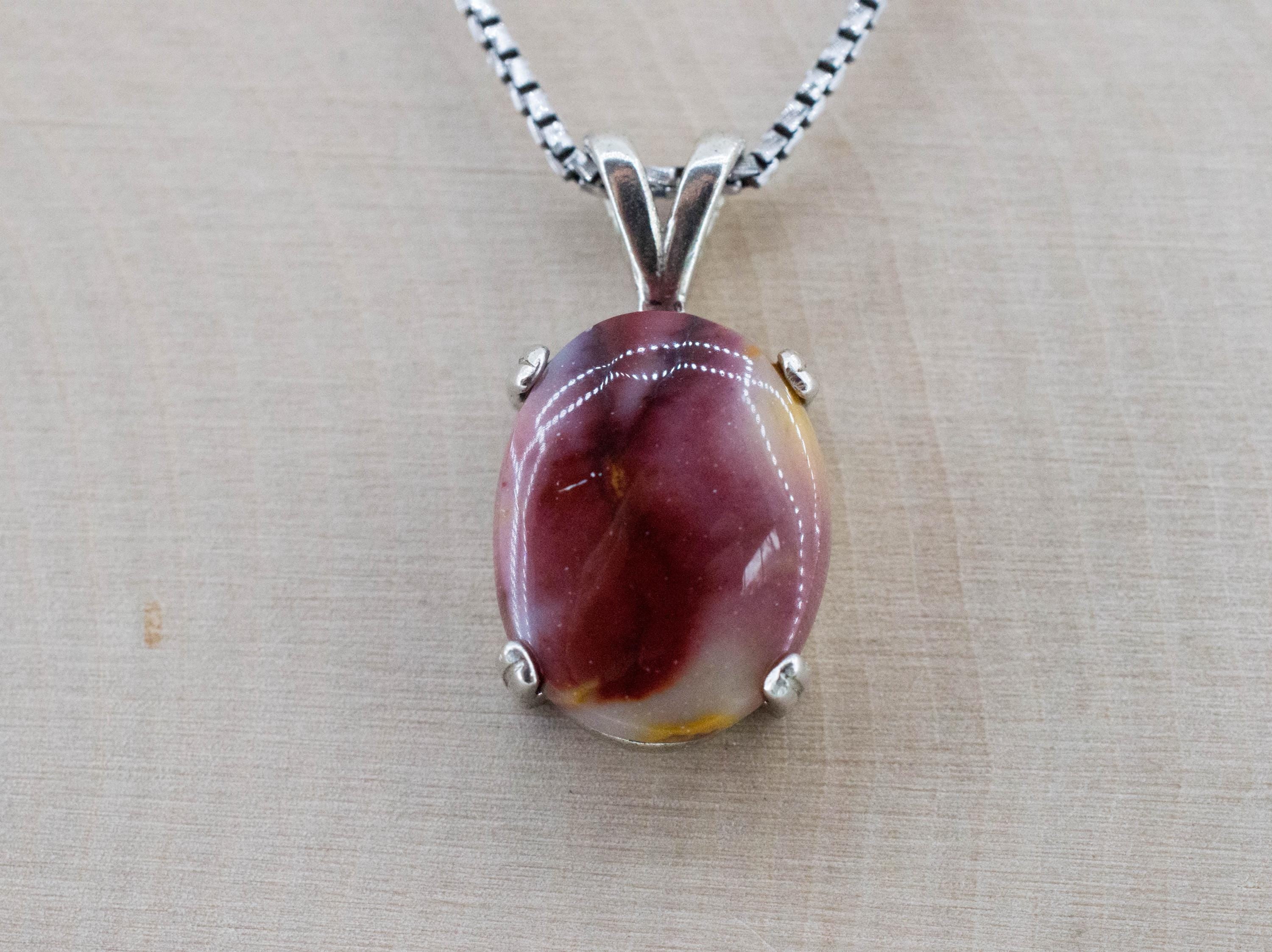 Mookaite Jasper Pendant; Natural Untreated Australian Jasper; 6.730cts