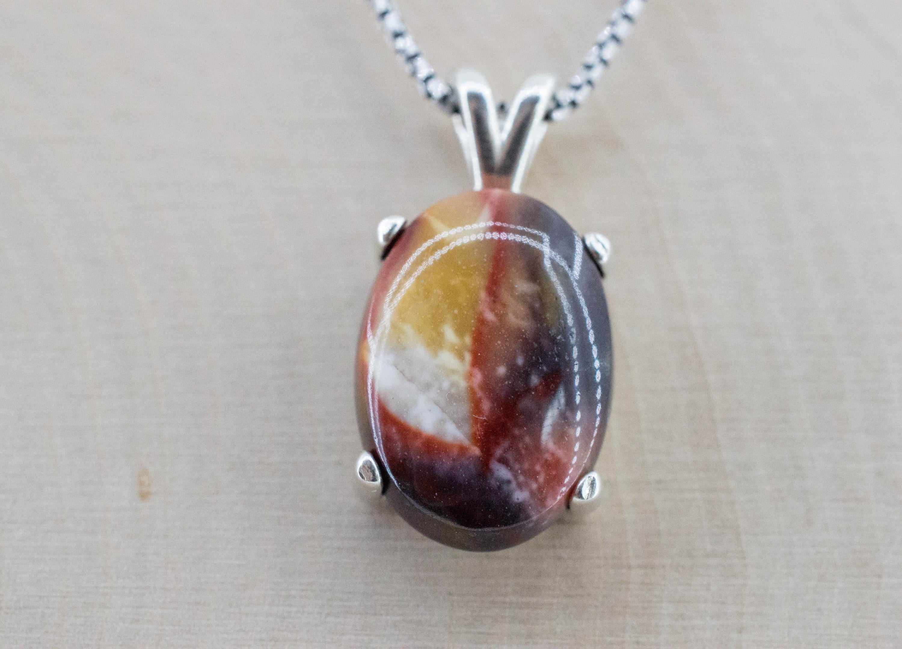 Mookaite Jasper Pendant; Natural Untreated Australian Jasper; 9.785cts