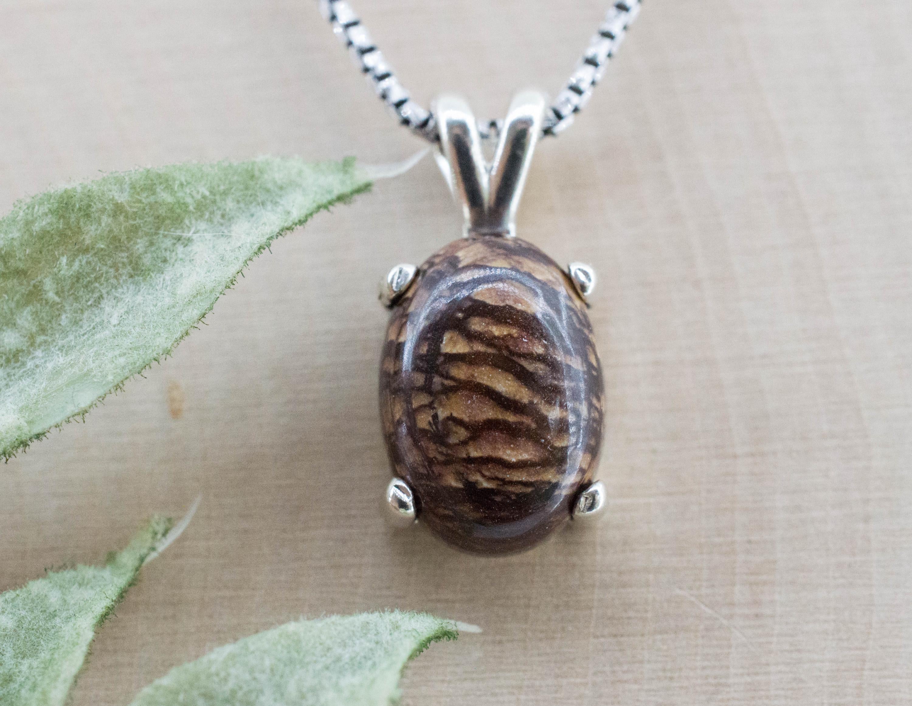 Biggs Jasper Pendant; Natural Untreated Oregon Picture Jasper; 4.915cts