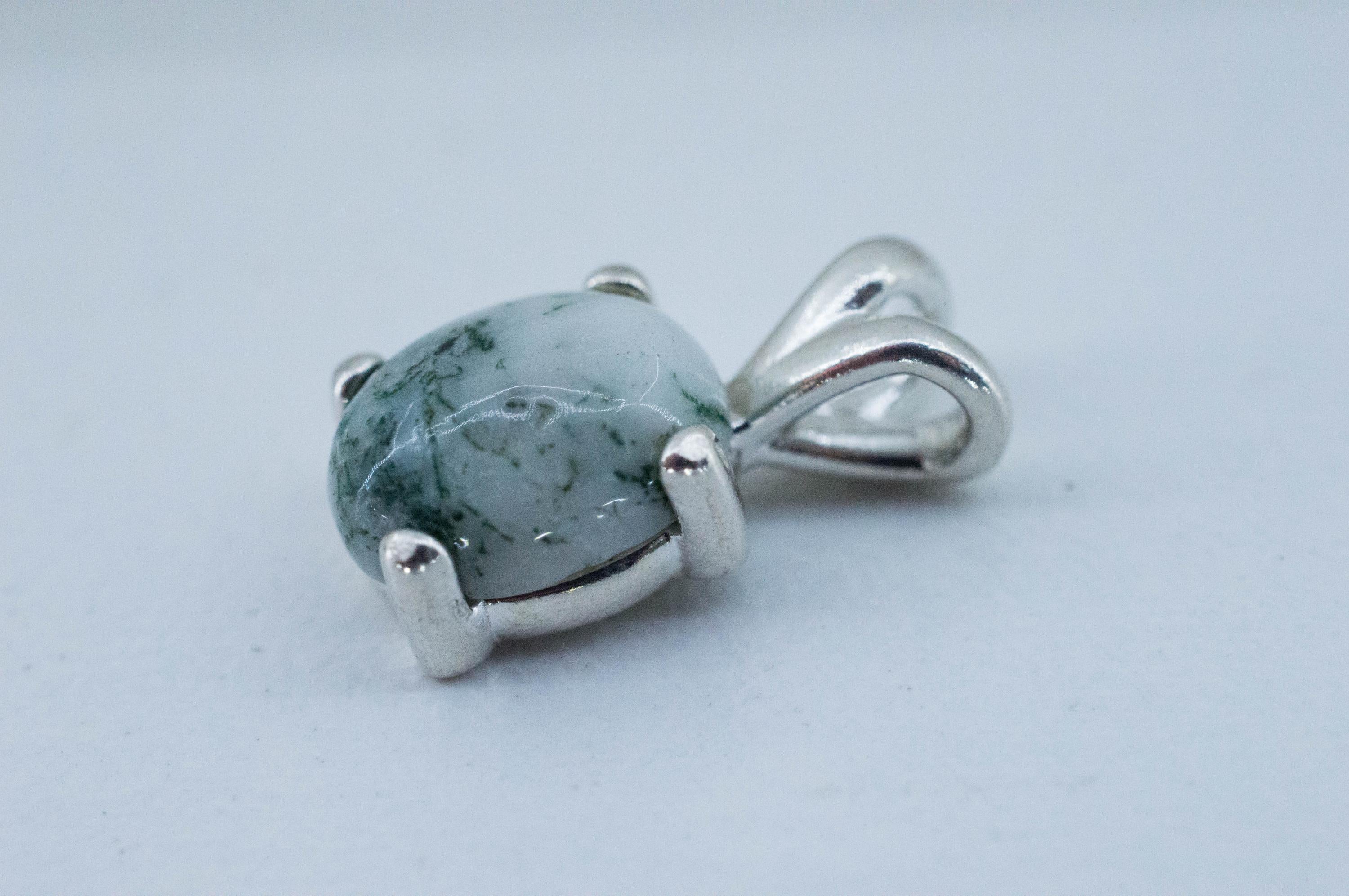 Tree Agate Pendant, Natural Untreated Brazil Dendritic Agate; 1.745cts