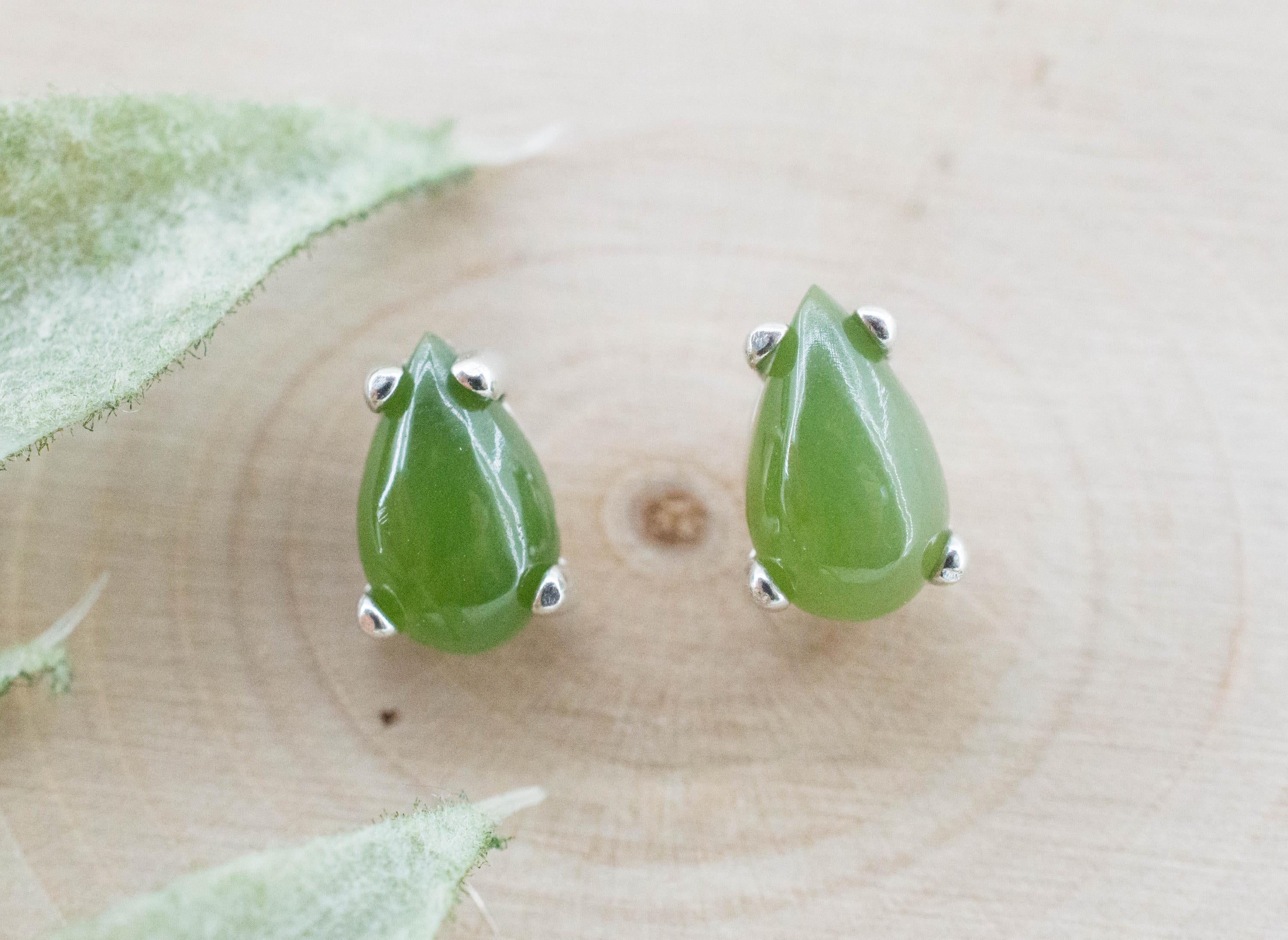 Jade Earrings; Natural Untreated Burma Jade; 2.135cts