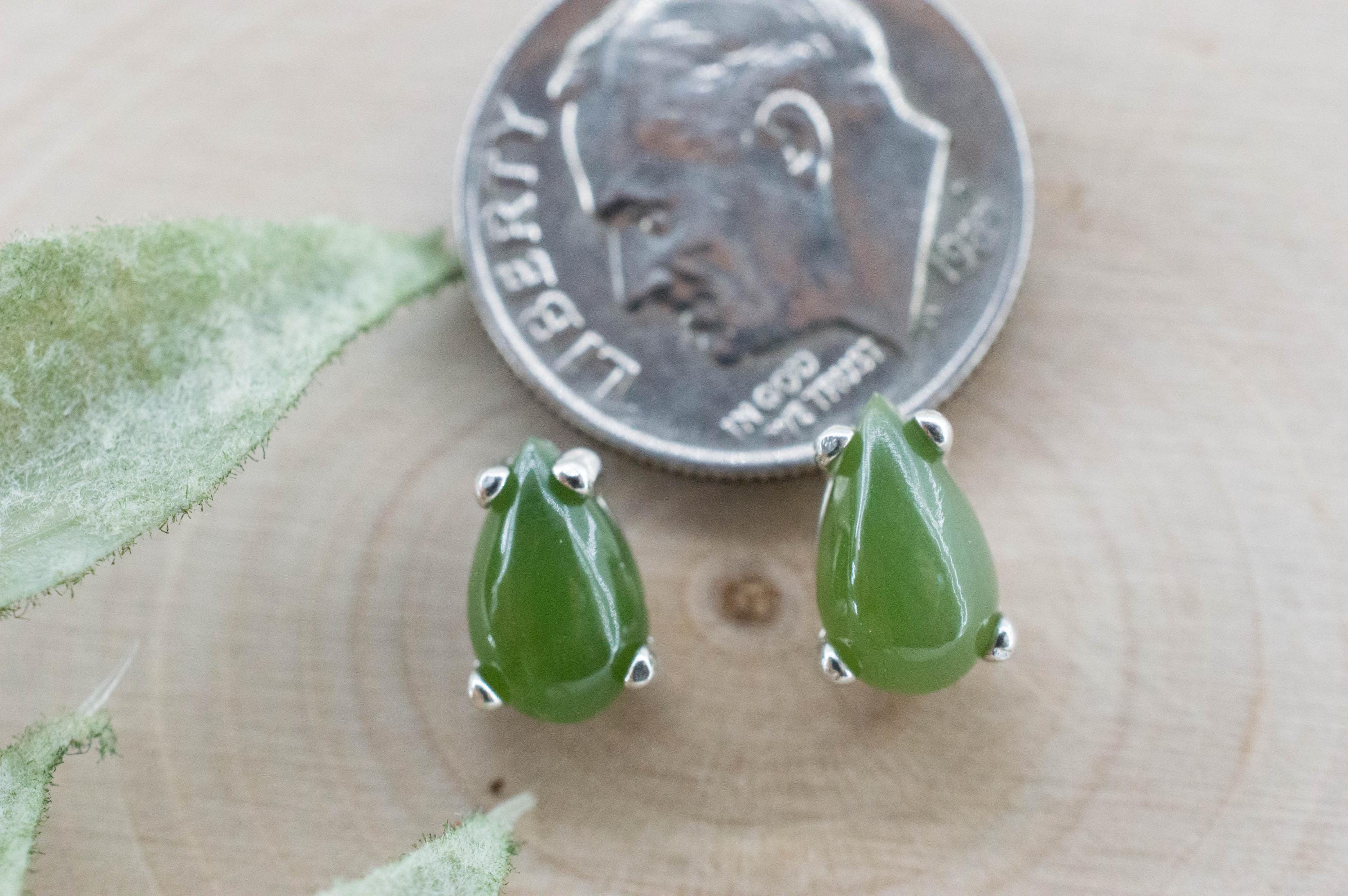 Jade Earrings; Natural Untreated Burma Jade; 2.135cts