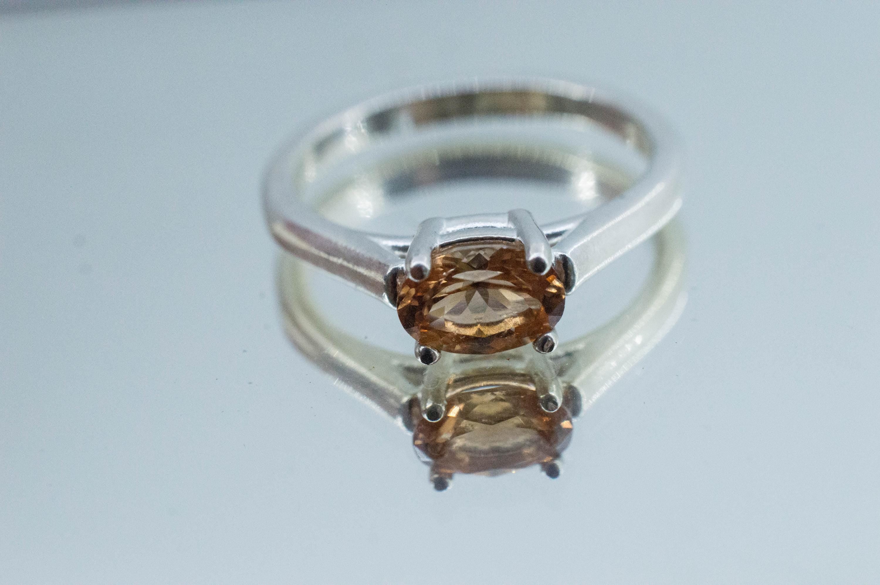 Hessonite Garnet Ring; Natural Untreated Canada Garnet; 0.920cts - Mark Oliver Gems