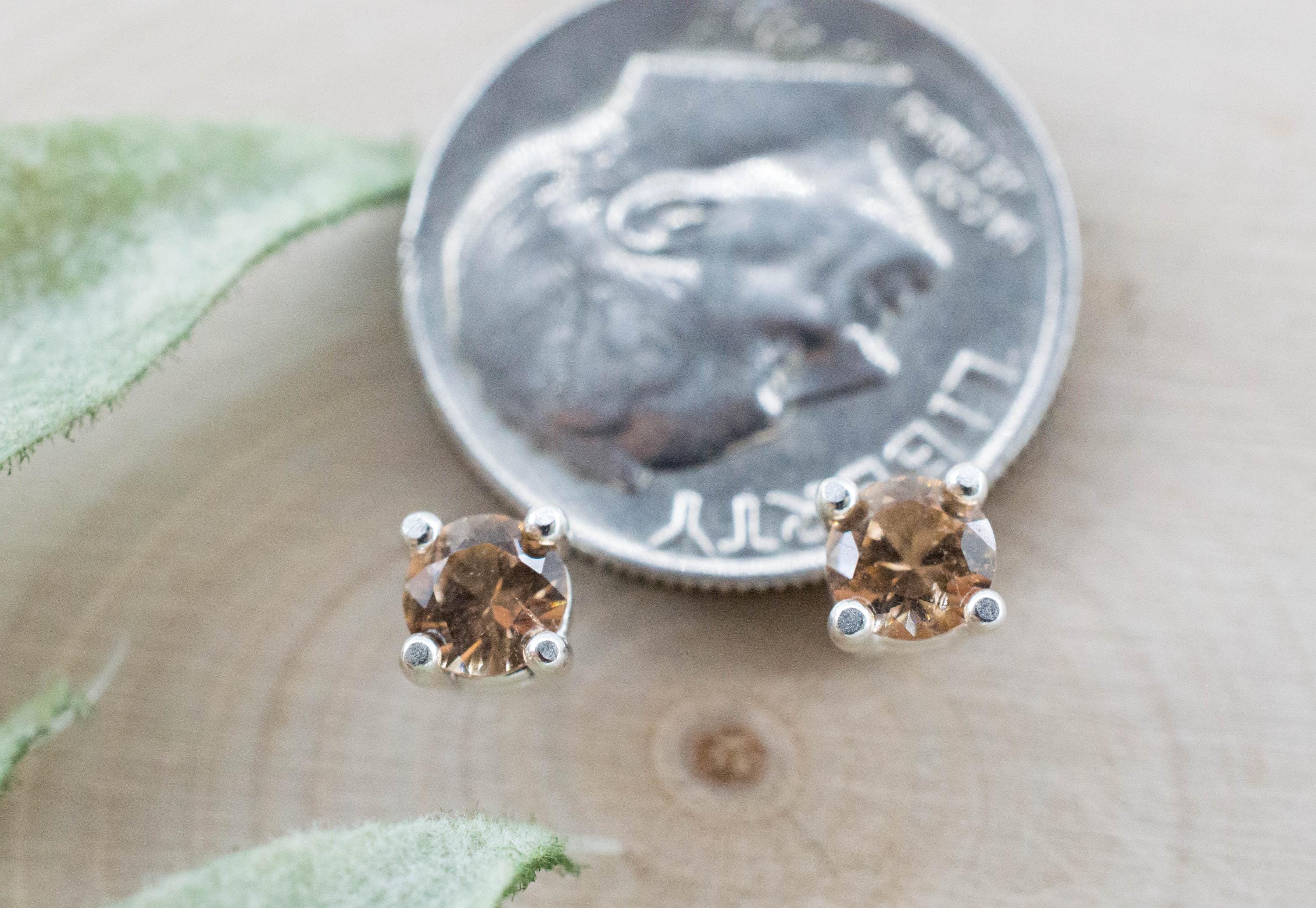 Hessonite Garnet Earrings; Natural Untreated Canada Garnet; 0540cts