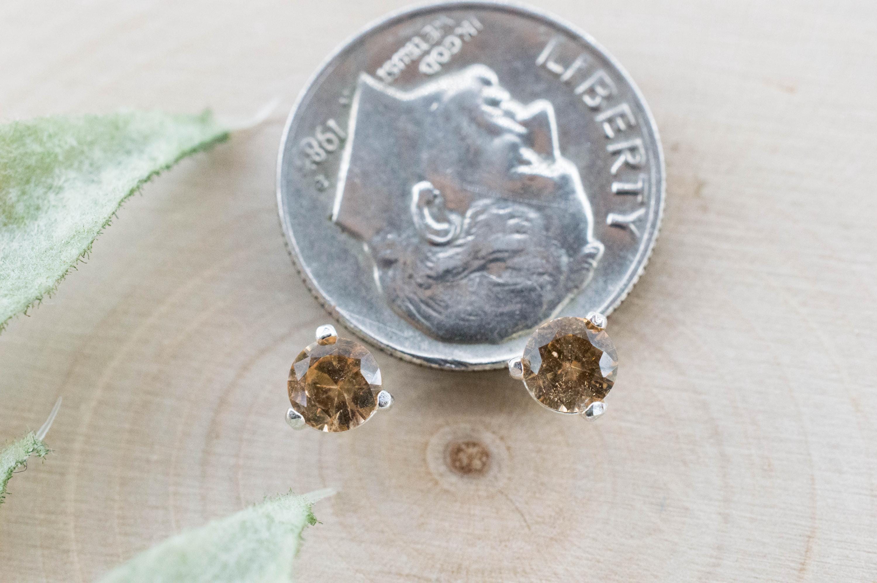 Hessonite Garnet Earrings; Natural Untreated Canada Garnet; 0580cts