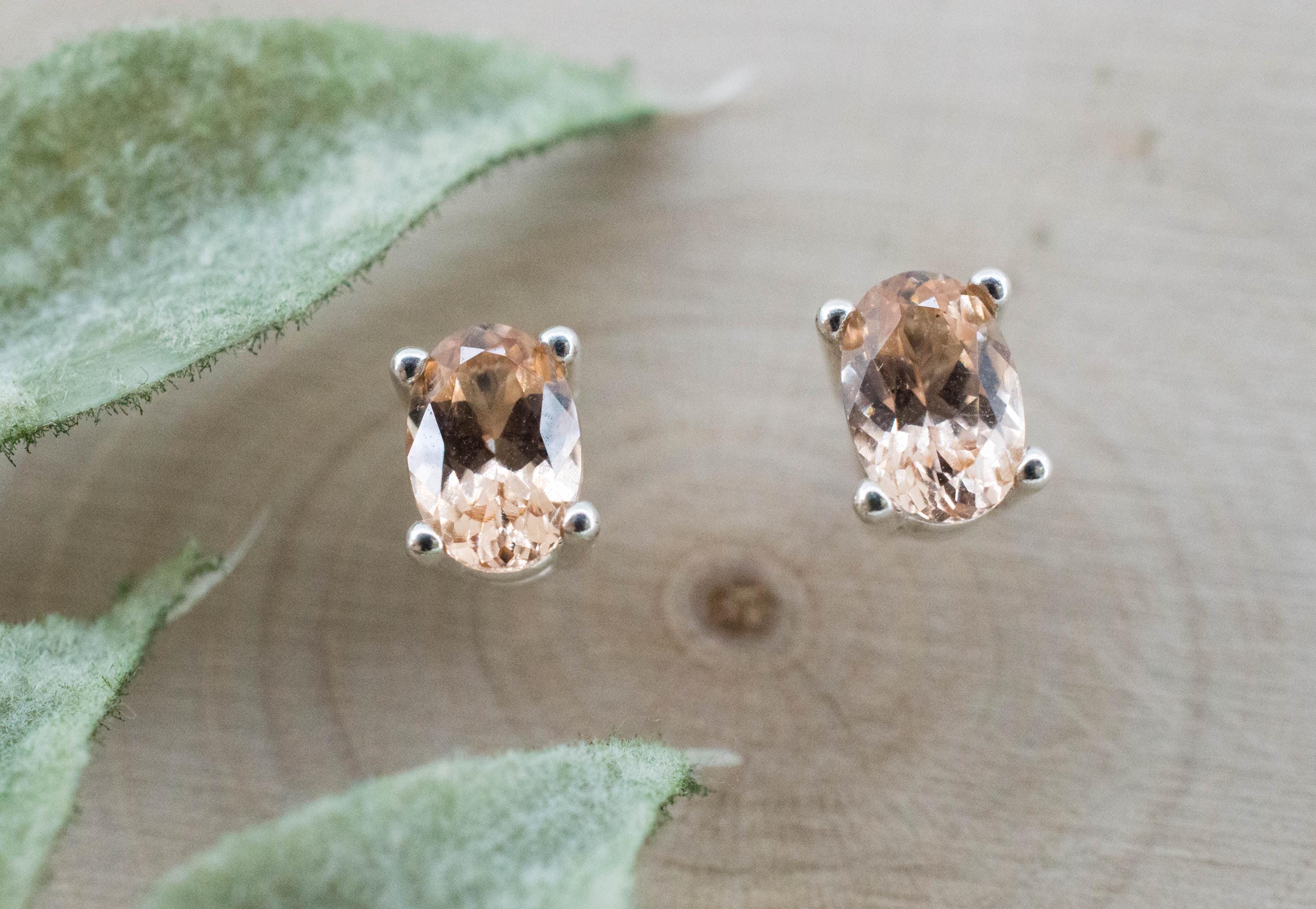 Hessonite Garnet Earrings; Natural Untreated Canada Garnet; 1.125cts