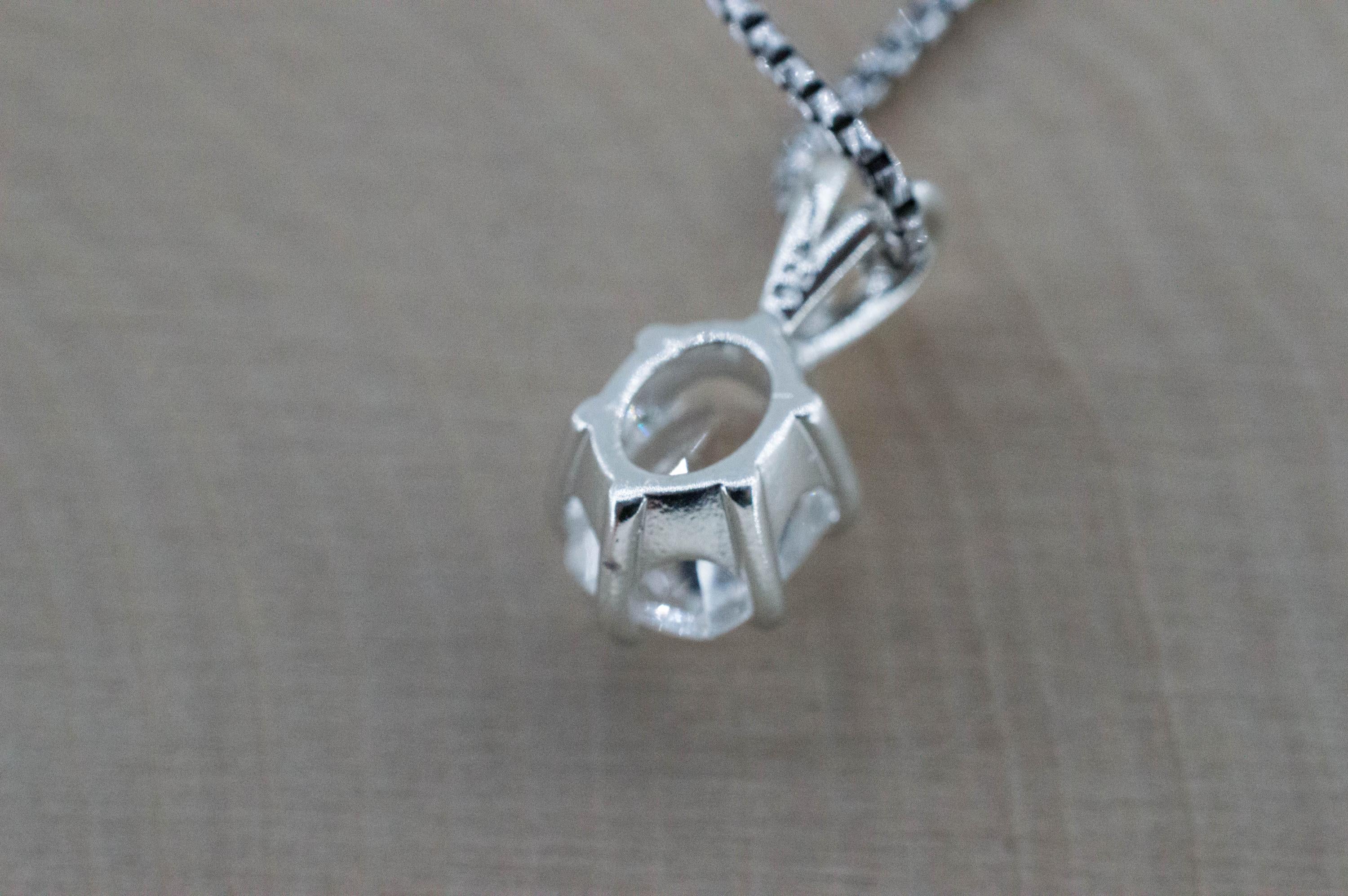 Topaz Pendant; Natural Untreated Brazil Silver Topaz; 2.400cts