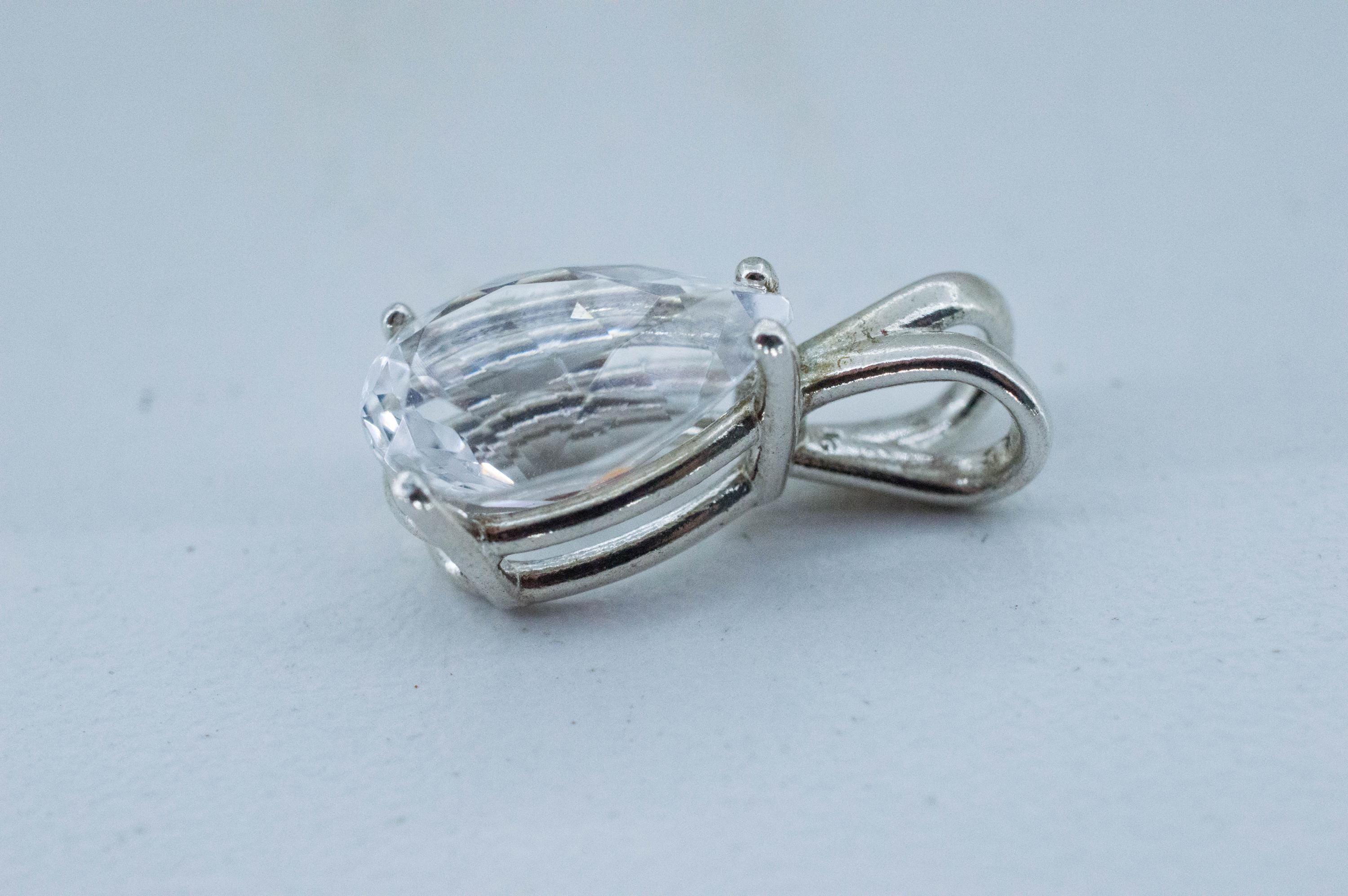 Topaz Pendant; Natural Untreated Brazil Silver Topaz; 3.950cts