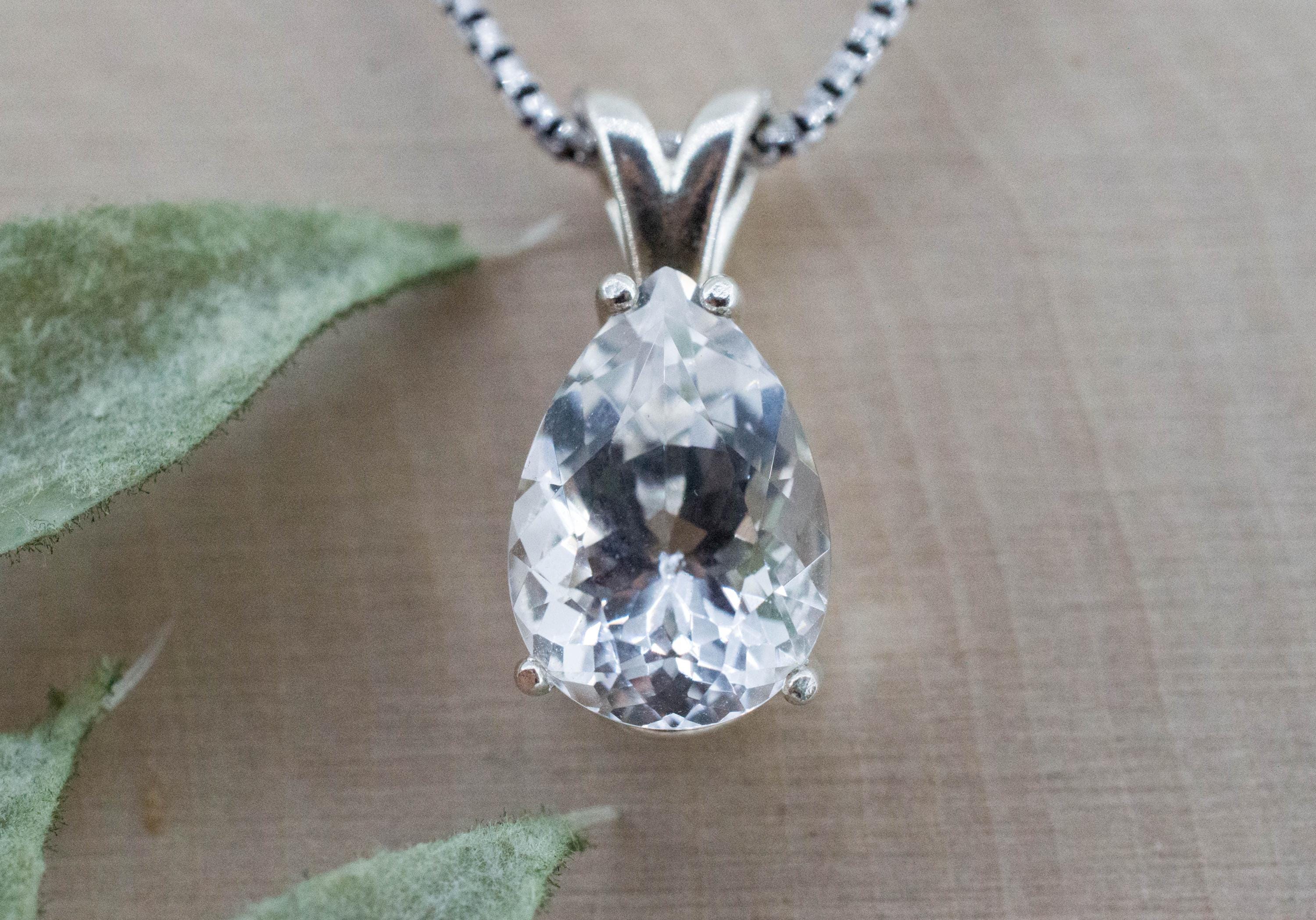 Topaz Pendant; Natural Untreated Brazil Silver Topaz; 3.950cts