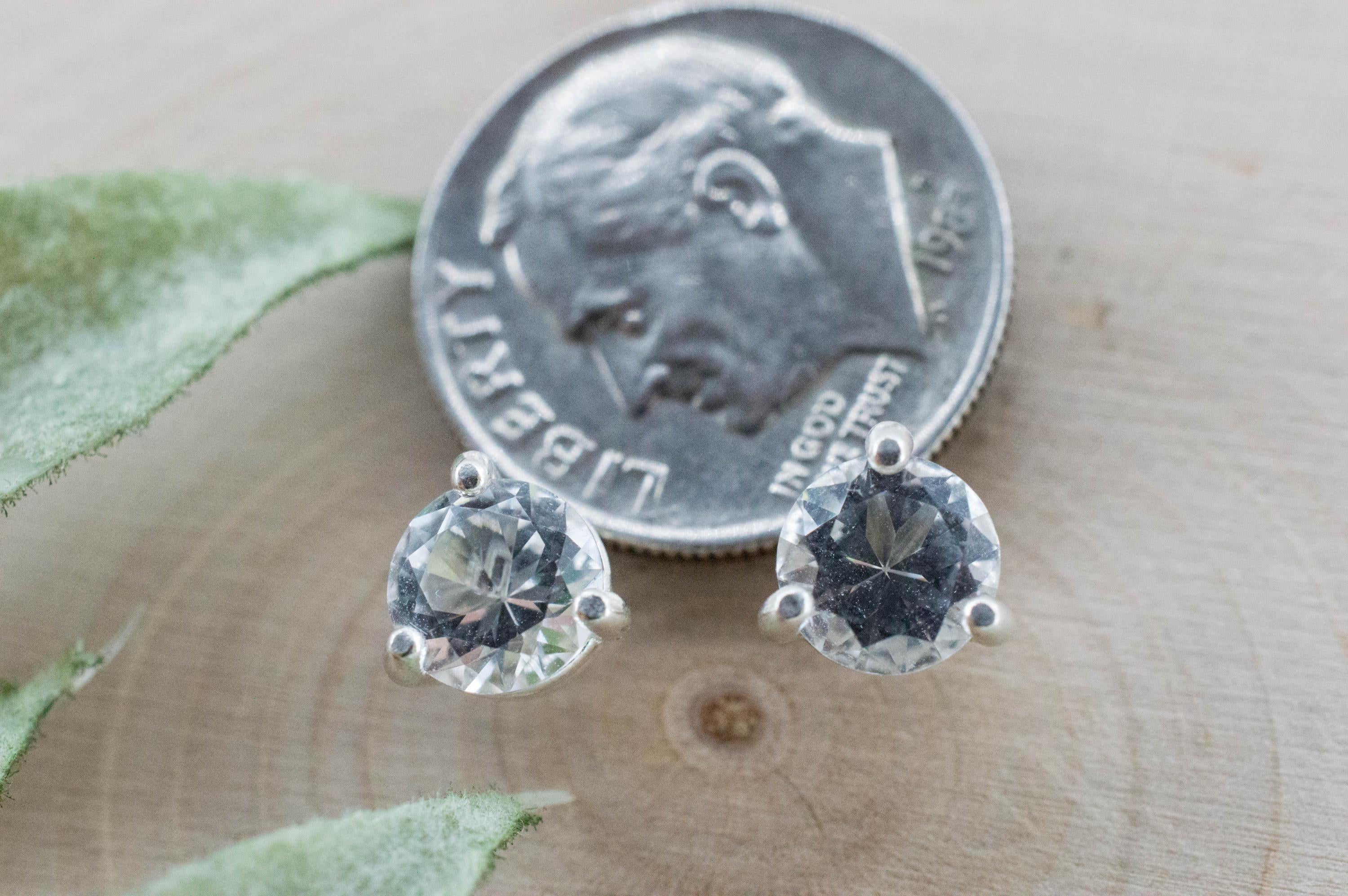 Topaz Earrings; Natural Untreated Brazil Topaz; 1.705cts