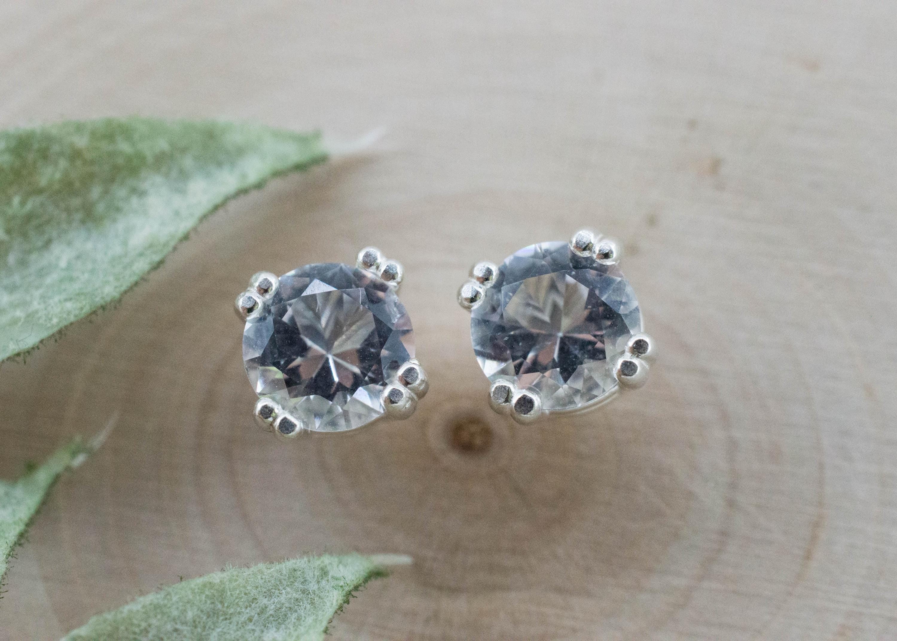 Topaz Earrings; Natural Untreated Brazil Topaz; 2.585cts