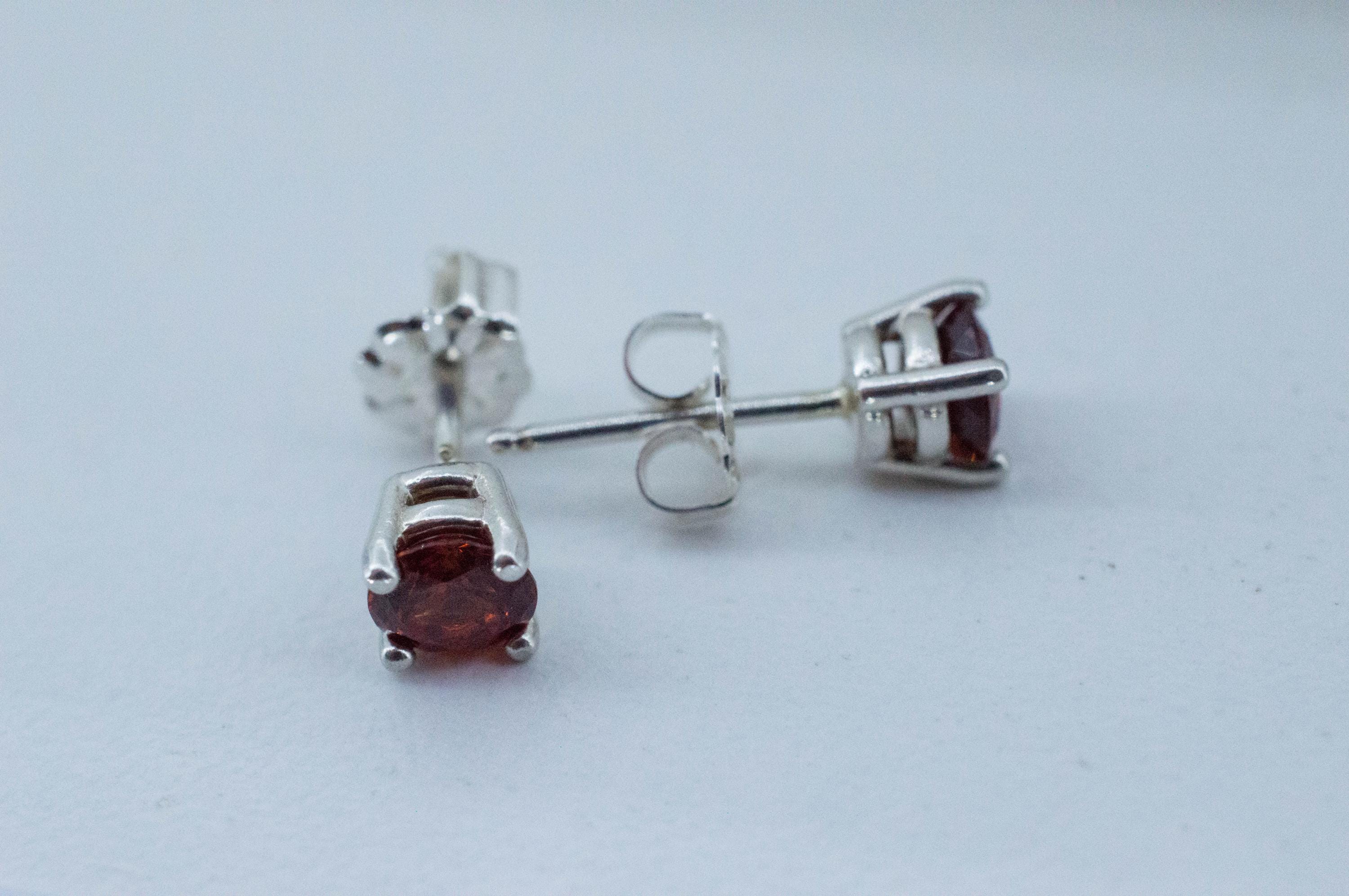 Spessartite Garnet Earrings; Natural Untreated Tanzania Lindi Garnet; 1.080cts - Mark Oliver Gems