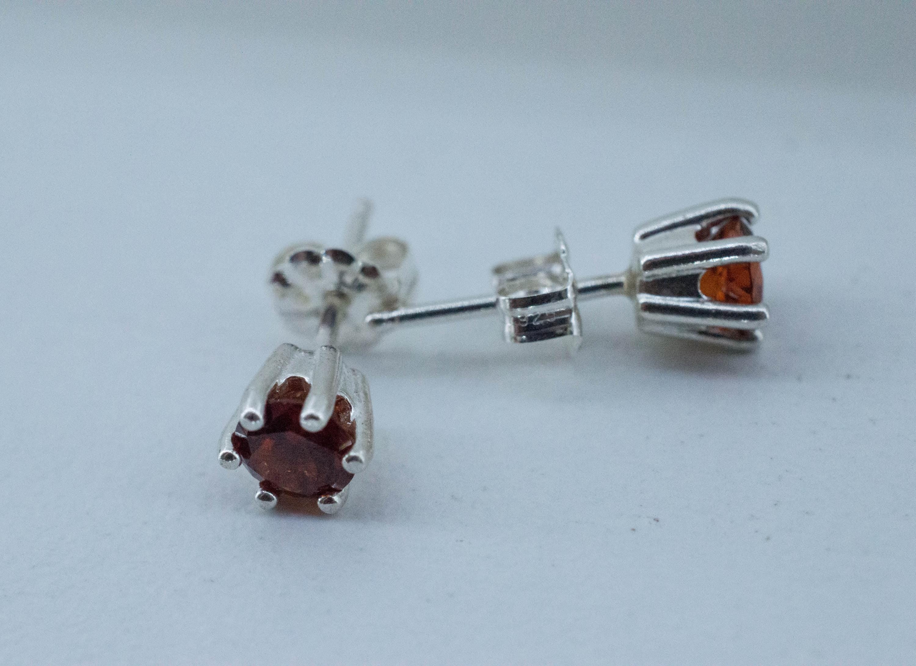 Spessartite Garnet Earrings; Natural Untreated Tanzania Lindi Garnet; 1.160cts - Mark Oliver Gems