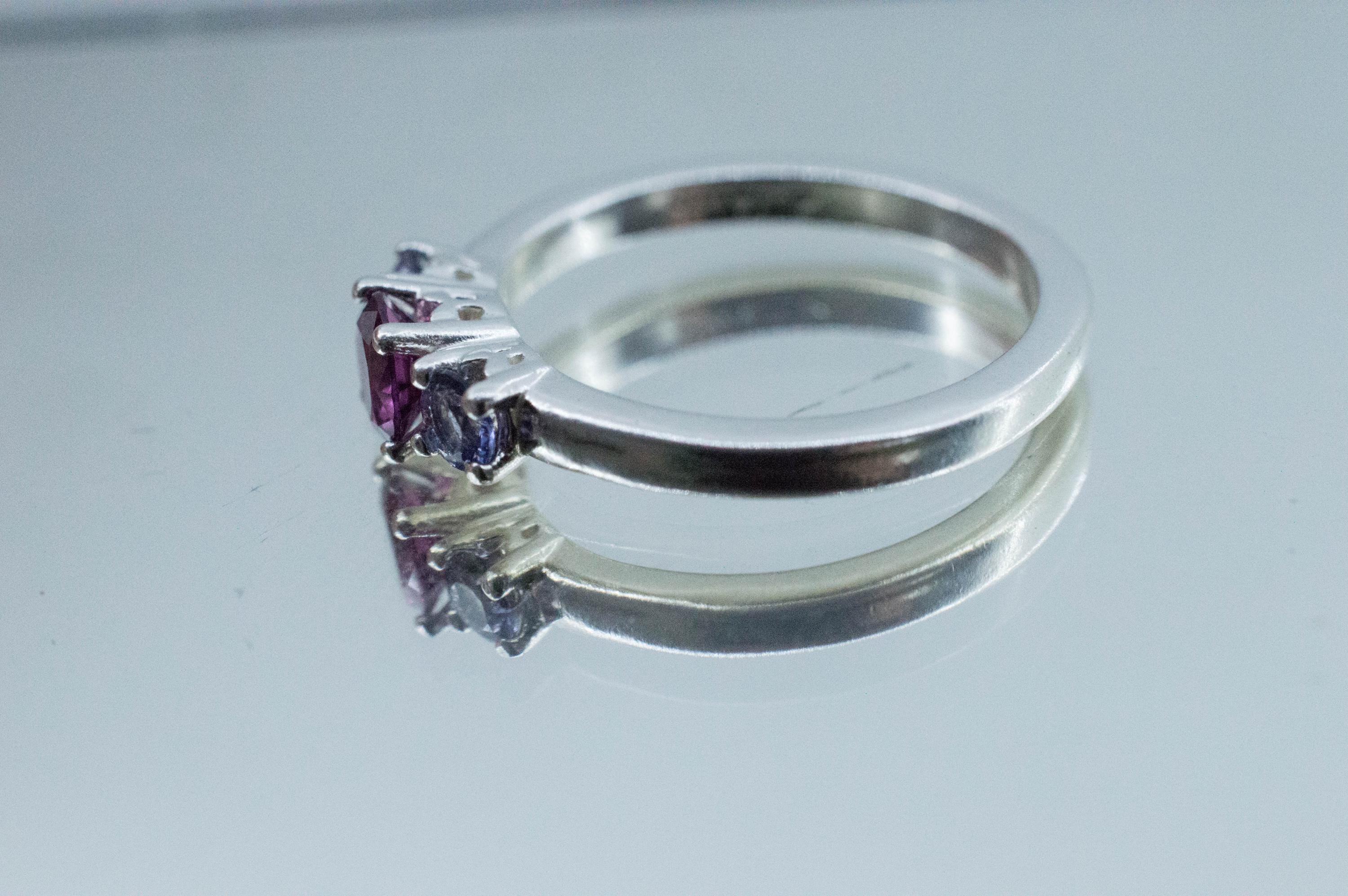 Umbalite Garnet and Iolite Ring; Natural Untreated Tanzanian Garnet and Iolite - Mark Oliver Gems