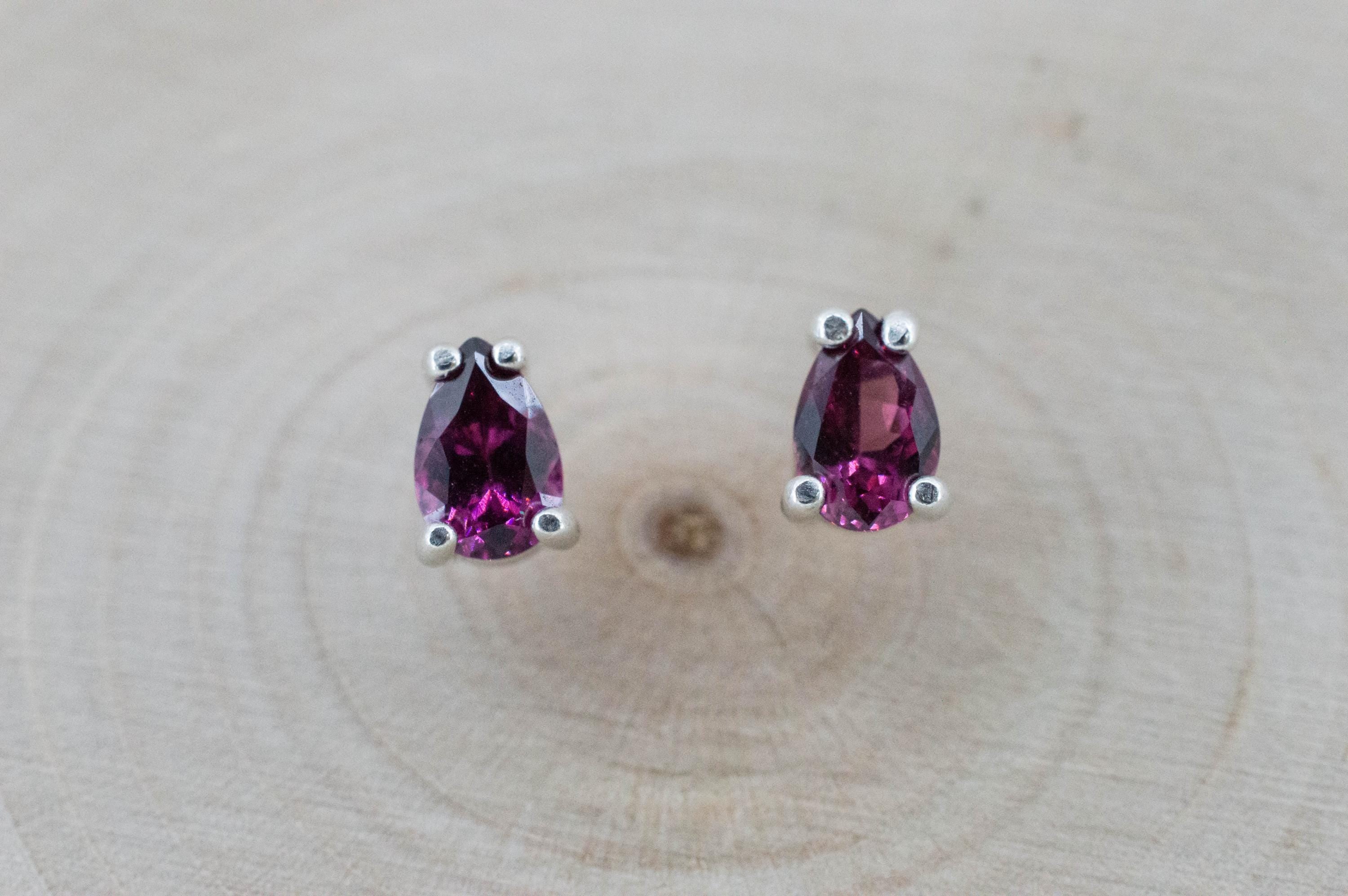 Umbalite Garnet Earrings, Natural Untreated Tanzanian Garnet; 0.900cts - Mark Oliver Gems