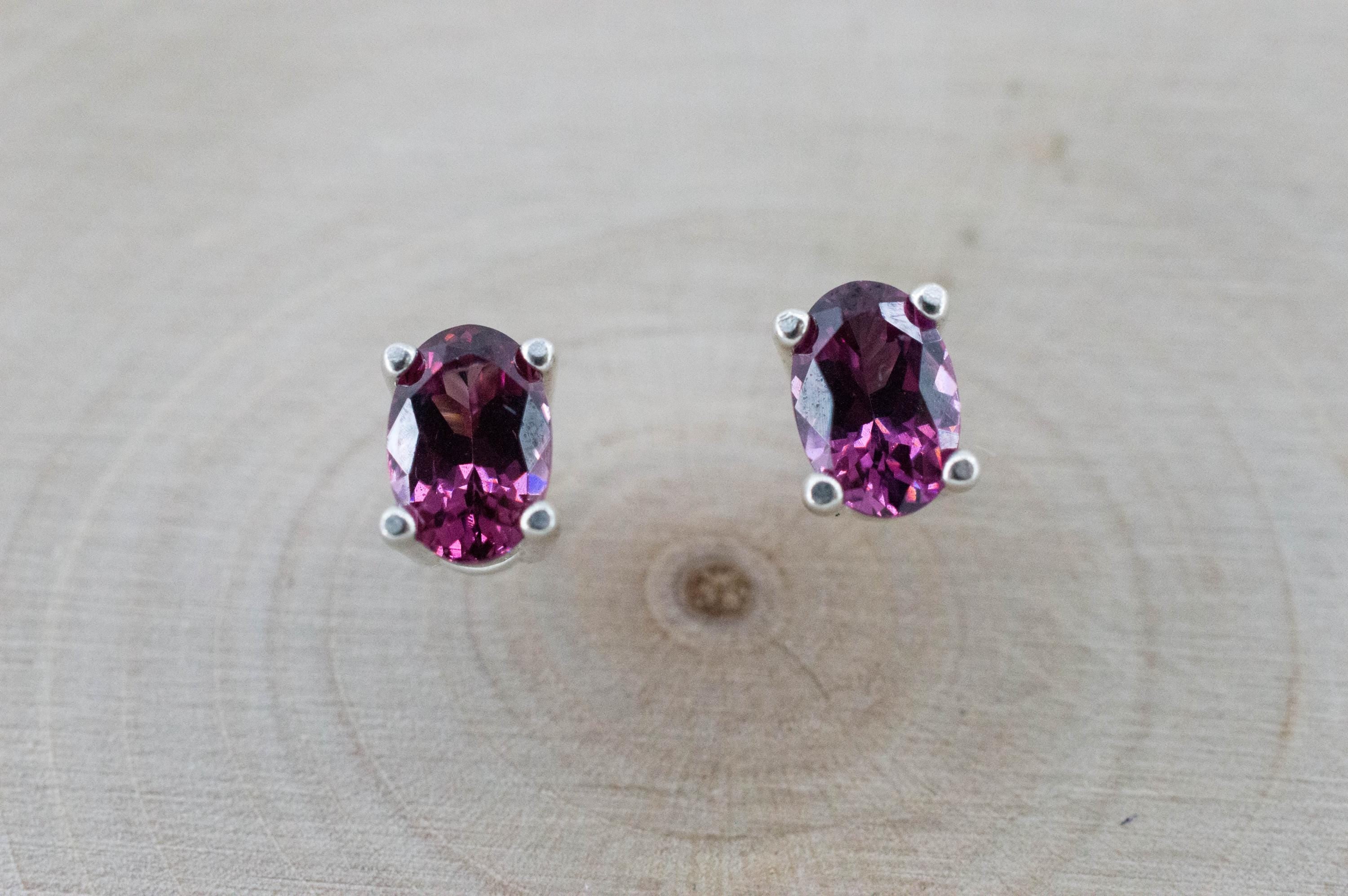 Umbalite Garnet Earrings, Natural Untreated Tanzanian Garnet; 1.200cts - Mark Oliver Gems