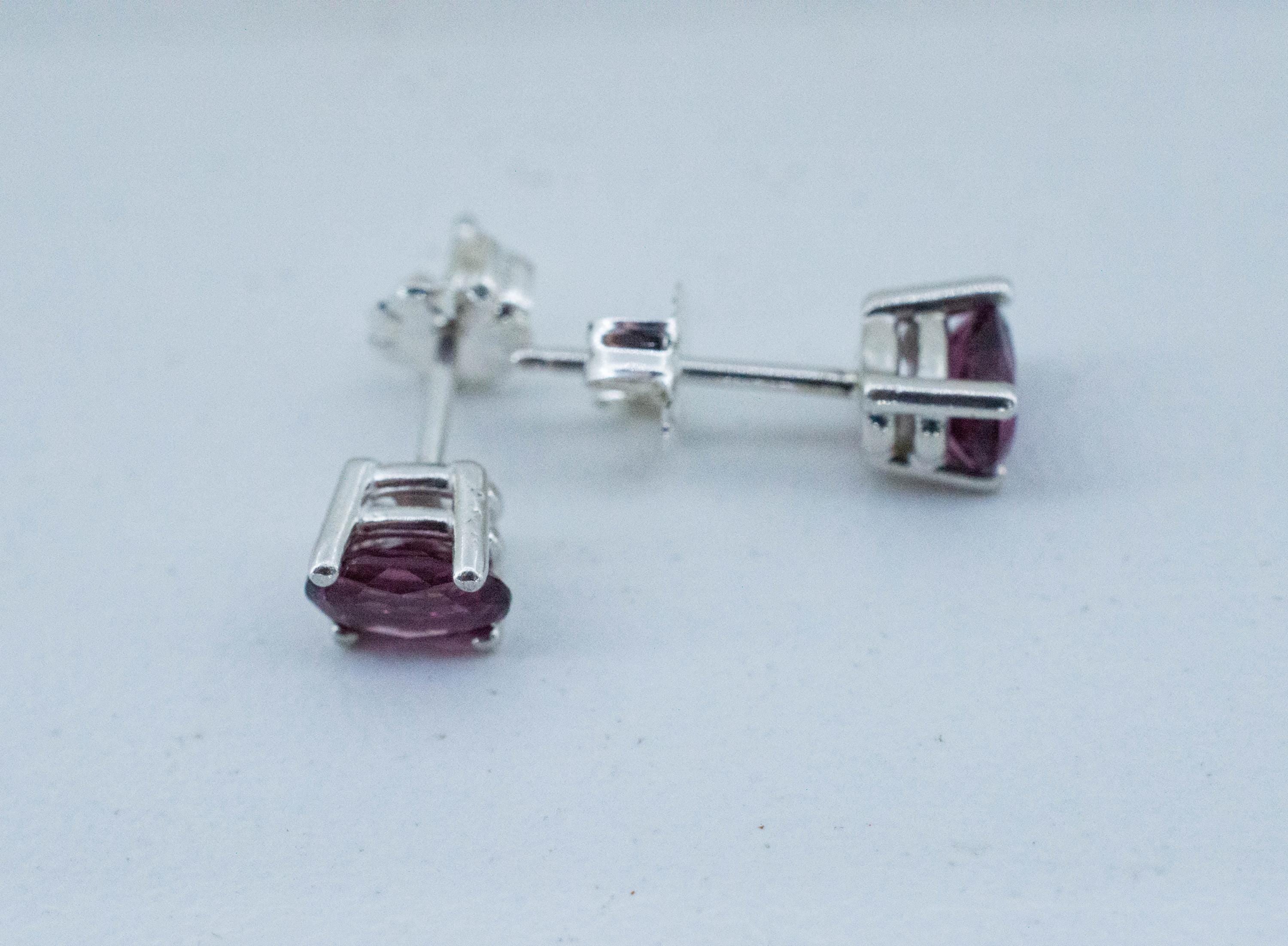 Umbalite Garnet Earrings, Natural Untreated Tanzanian Garnet; 1.200cts - Mark Oliver Gems