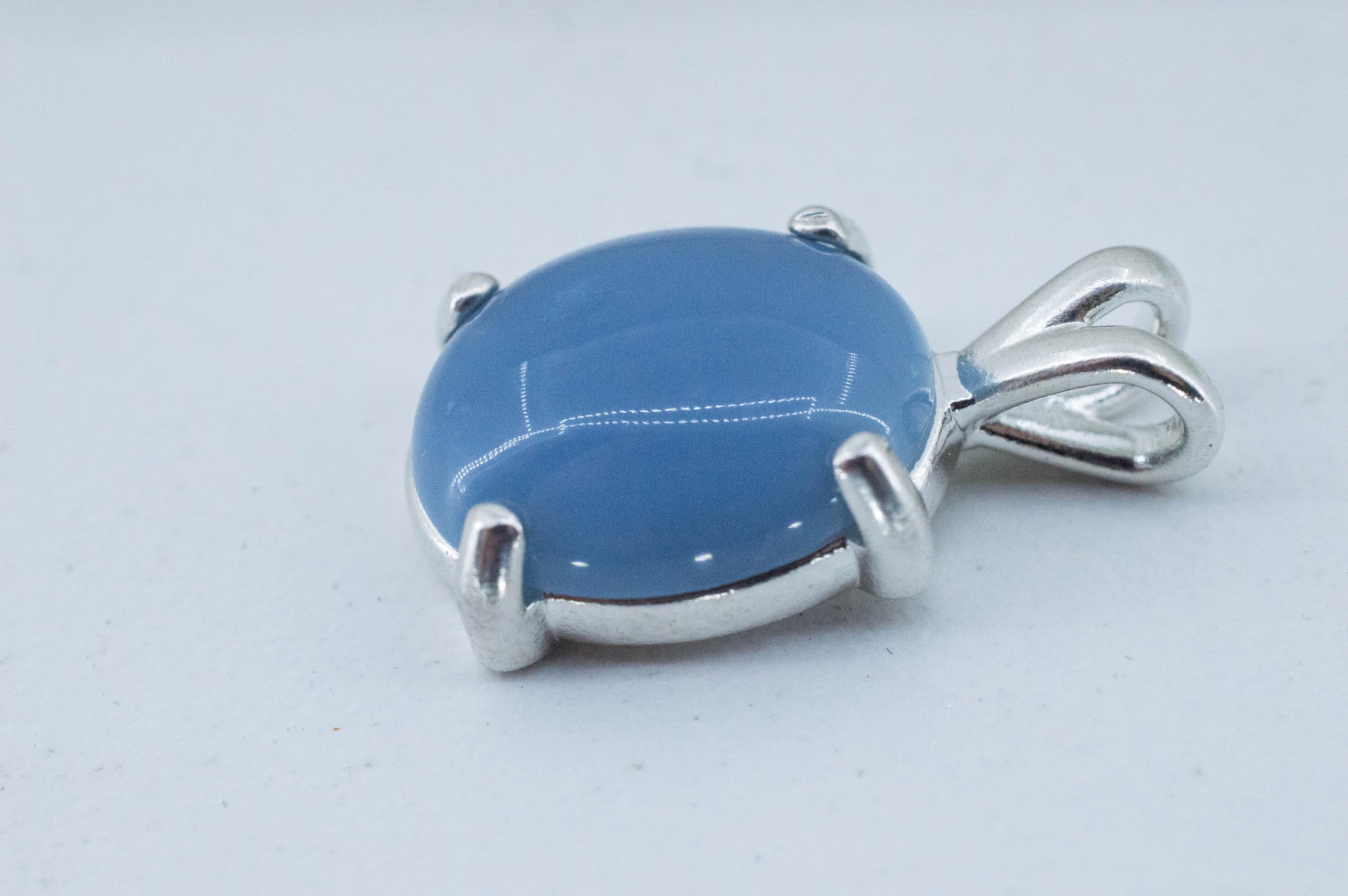 Blue Opal Pendant; Natural Untreated Oregon Owyhee Opal; 5.320cts