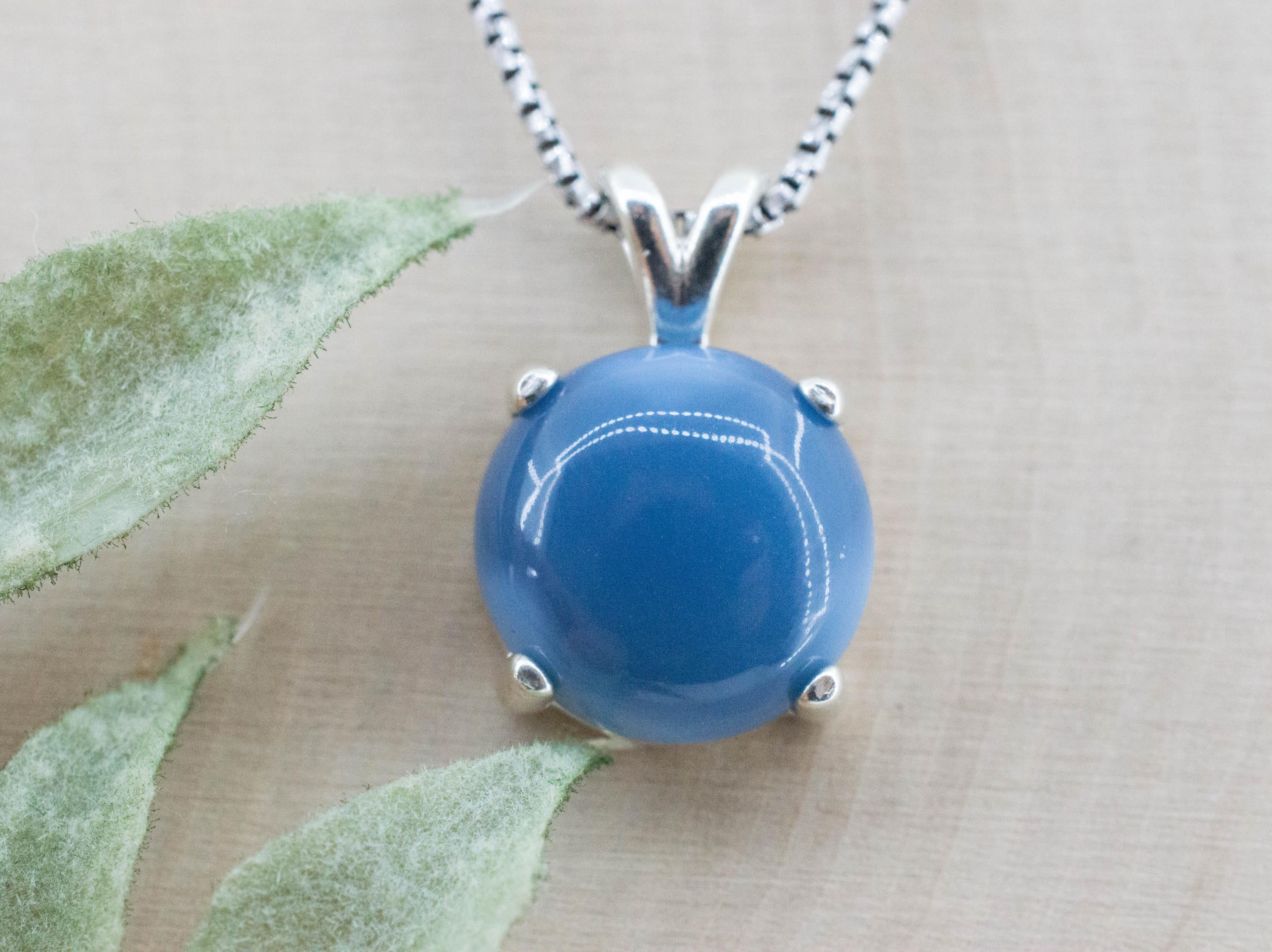 Blue Opal Pendant; Natural Untreated Oregon Owyhee Opal; 7.260cts